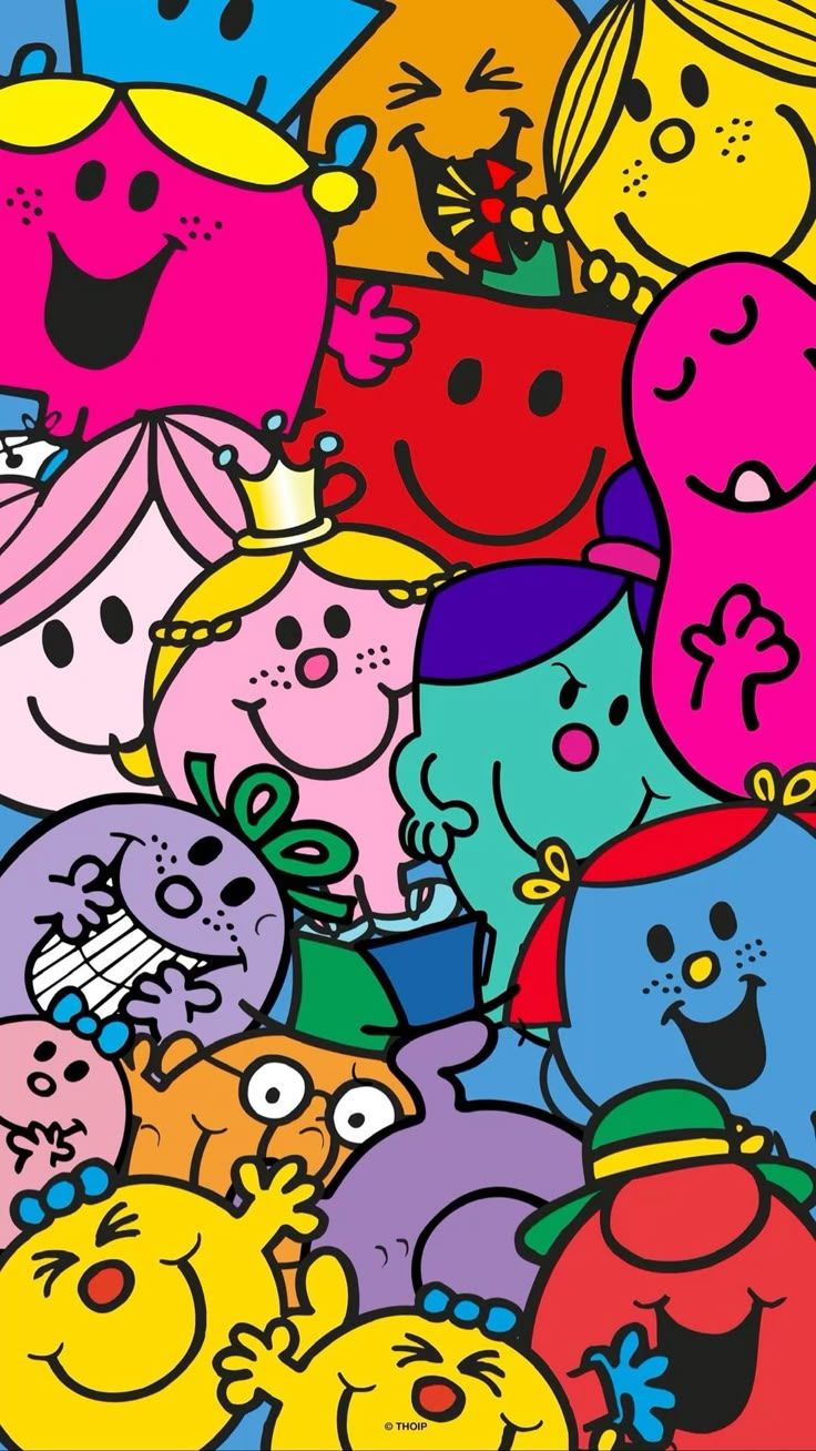 736x1308 Magic school bus wallpaper. Colorful cartoon fabric design
