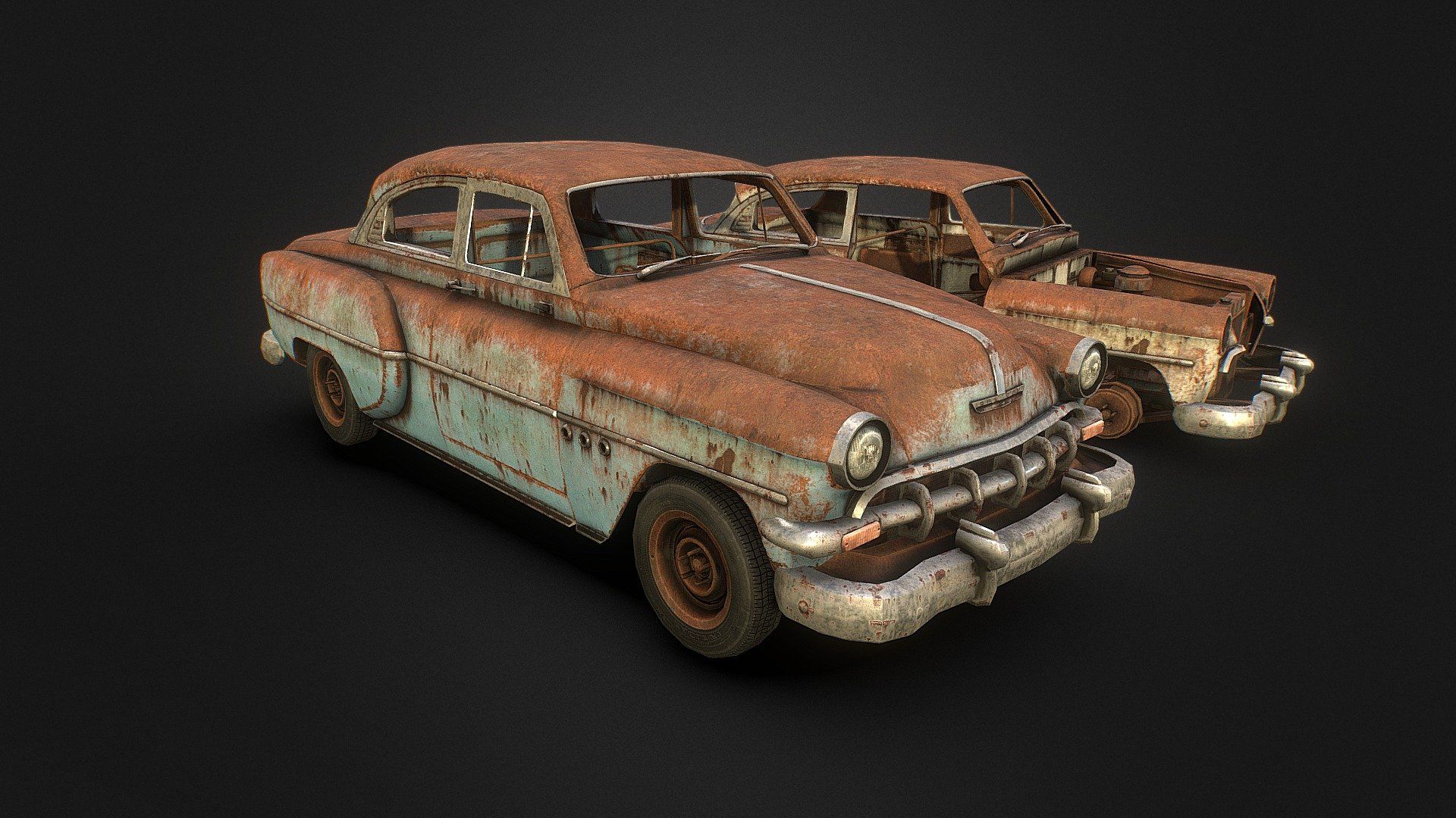 1920x1080 Old Rusty Car 2020 (17K Followers!) Free 3D model by Renafox [e024443]
