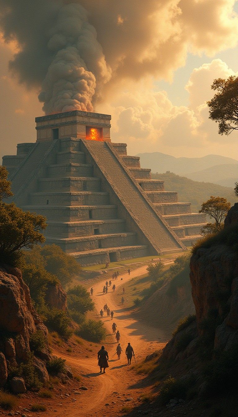 768x1344 Aztec Empire Collapse Scene. Stable Diffusion Online