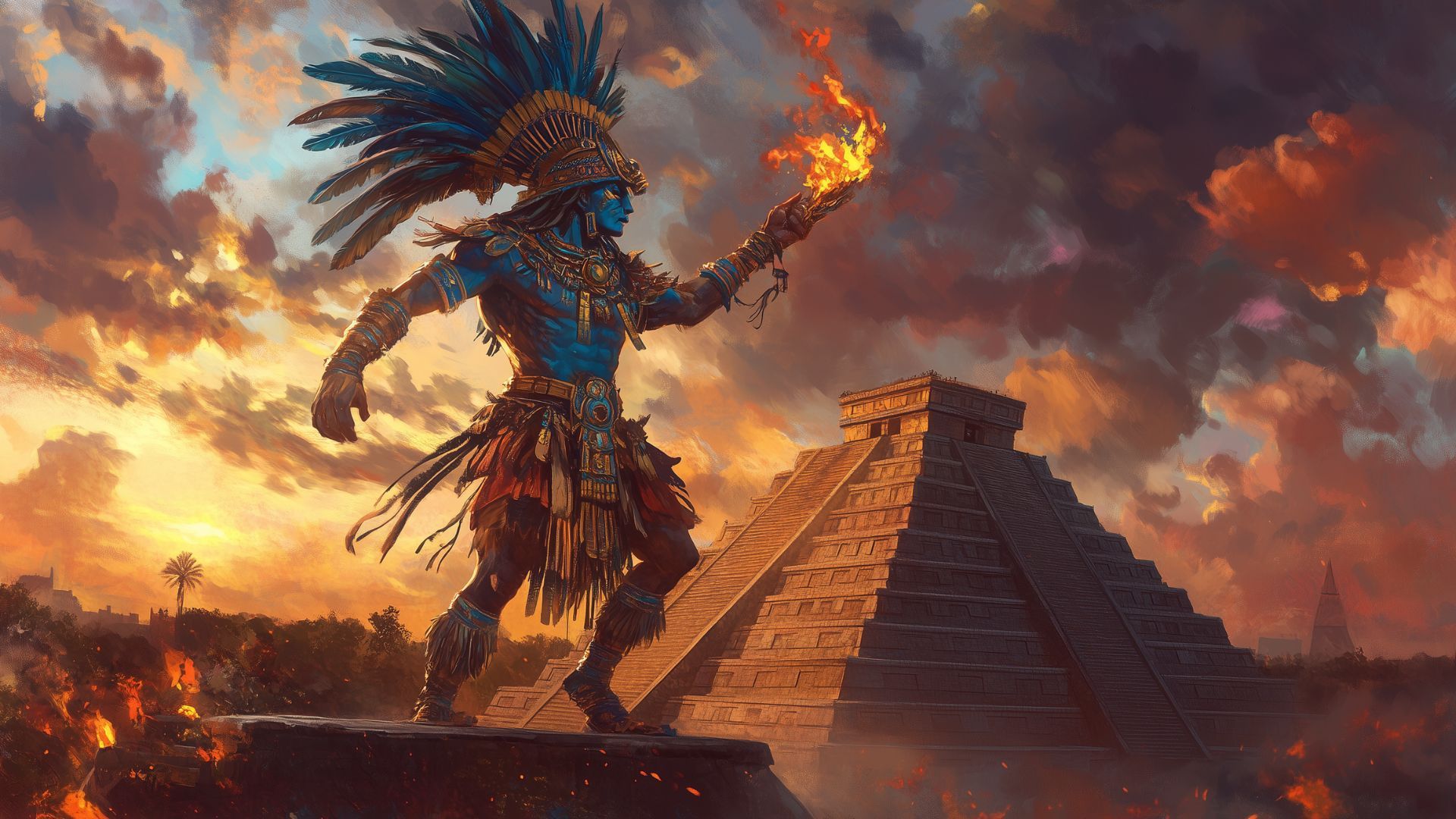 1920x1080 Huitzilopochtli Aztec God of War