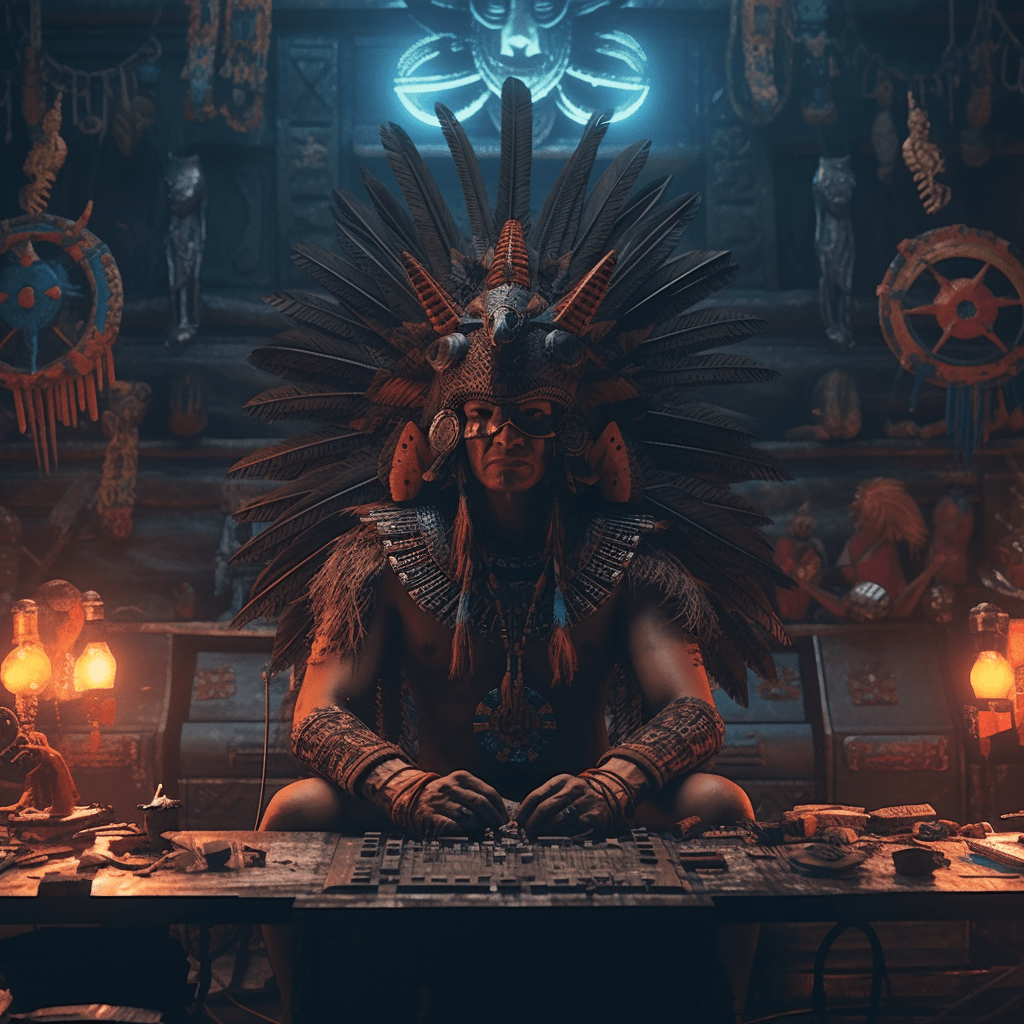 1024x1024 Futuristic Aztec Civilization