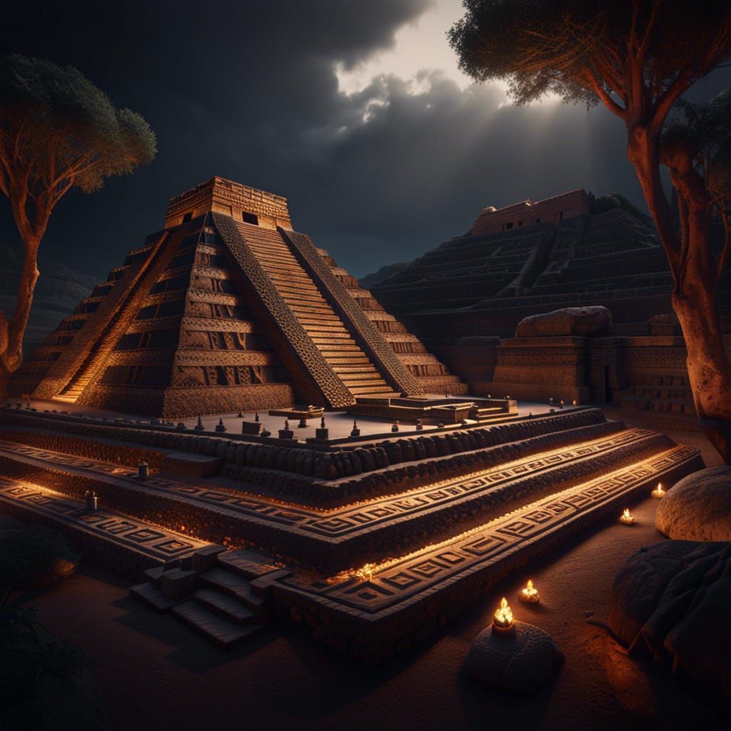 1024x1024 Aztec Pyramid Aztec Archaeological Site in Hyperr