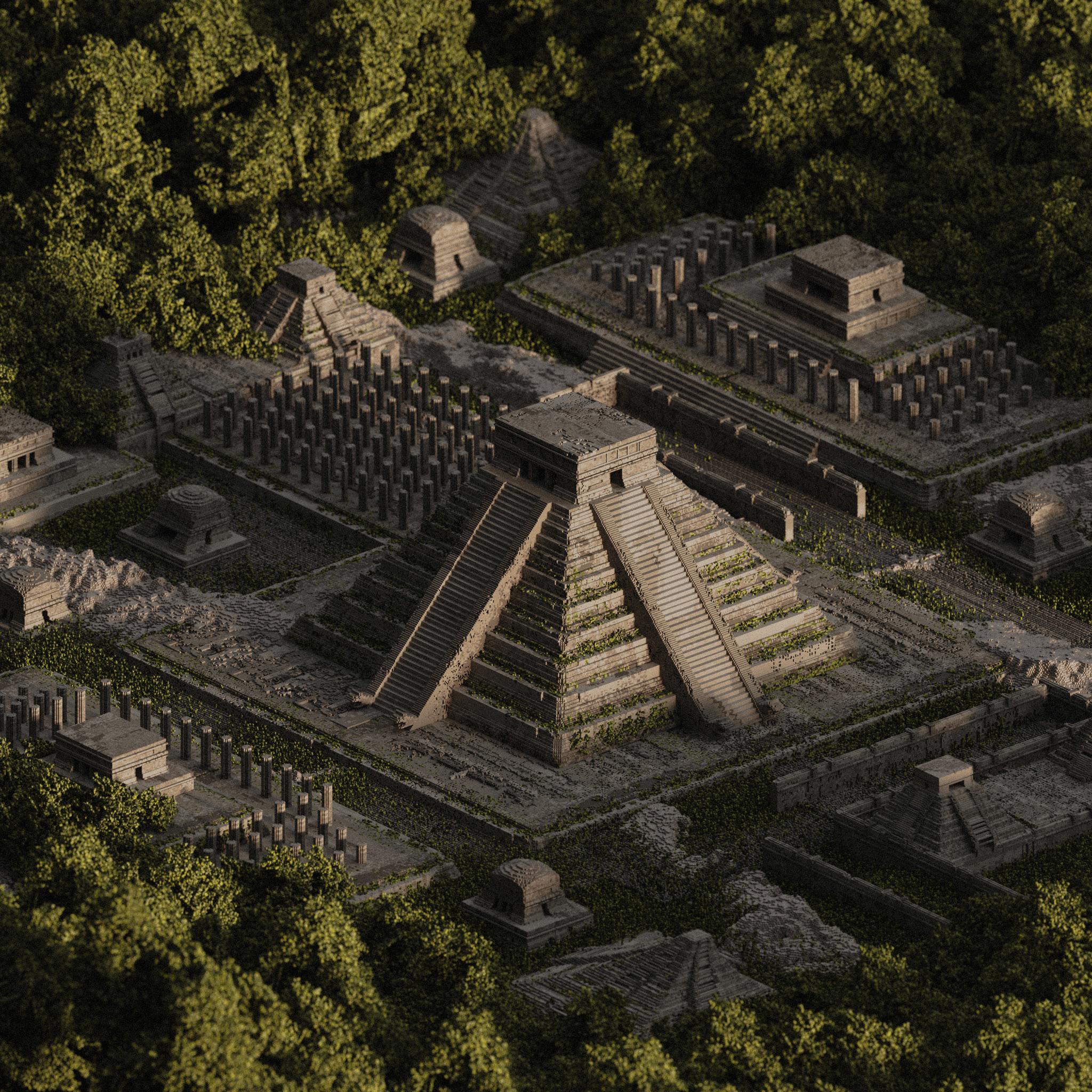 2048x2048 Got inspire by Chichen Itza so made this piece of 3D art. Let me know what you guys think