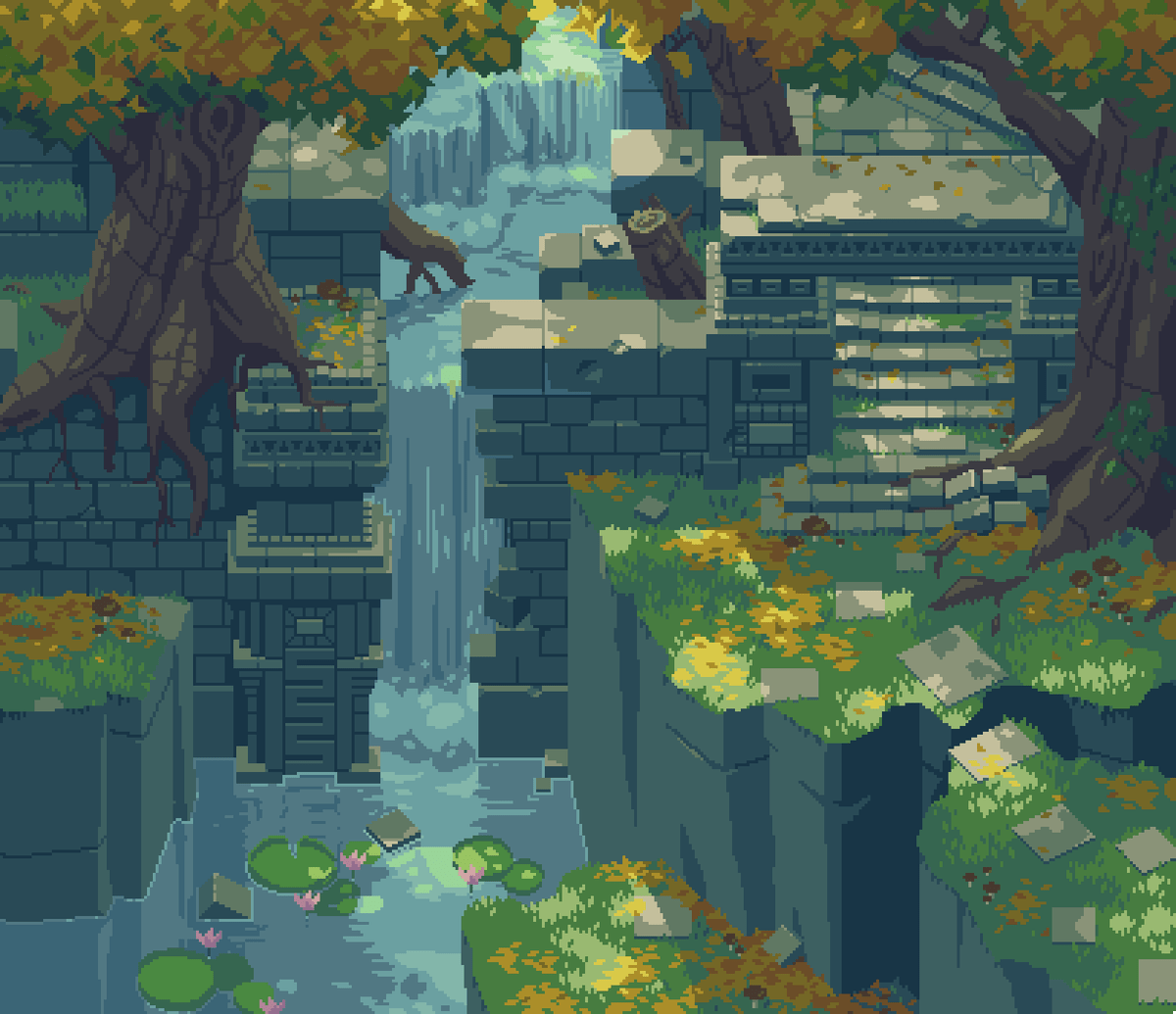 1200x1035 PortfolioDay again? I'll take it! Pixel artist of overgrown ruins at you service!