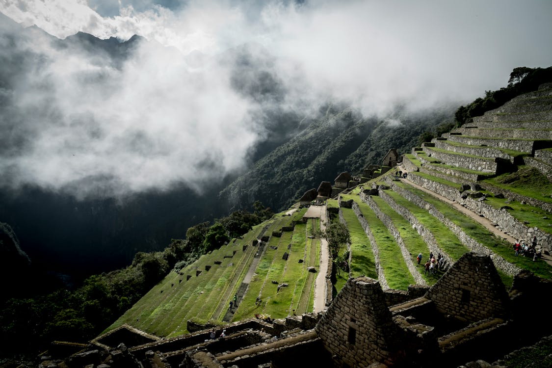 1125x750 Tourists on Terraced Fields in the Lost City of the Incas · Free