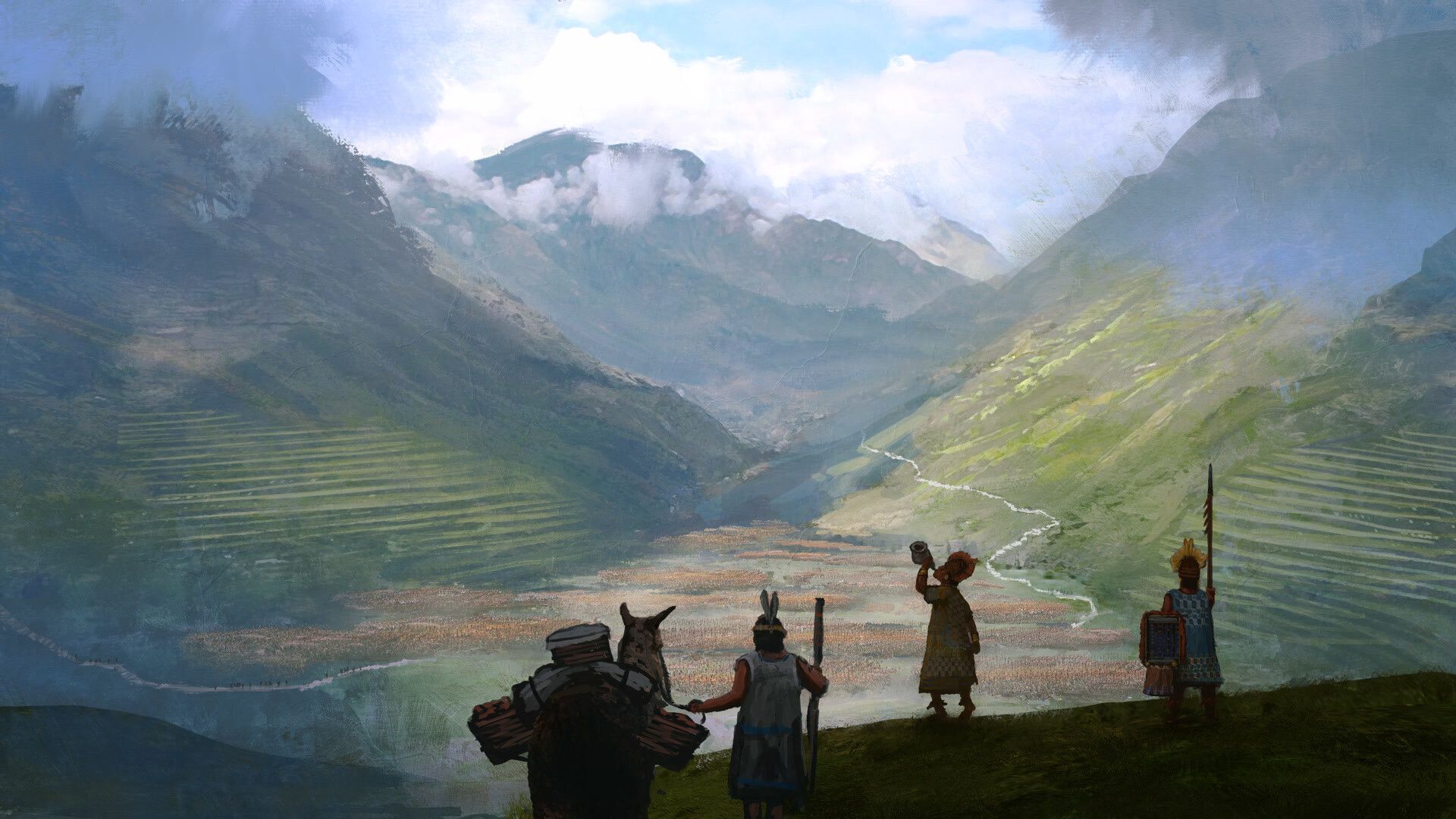1920x1080 The Fall of the Inca Empire Artwork