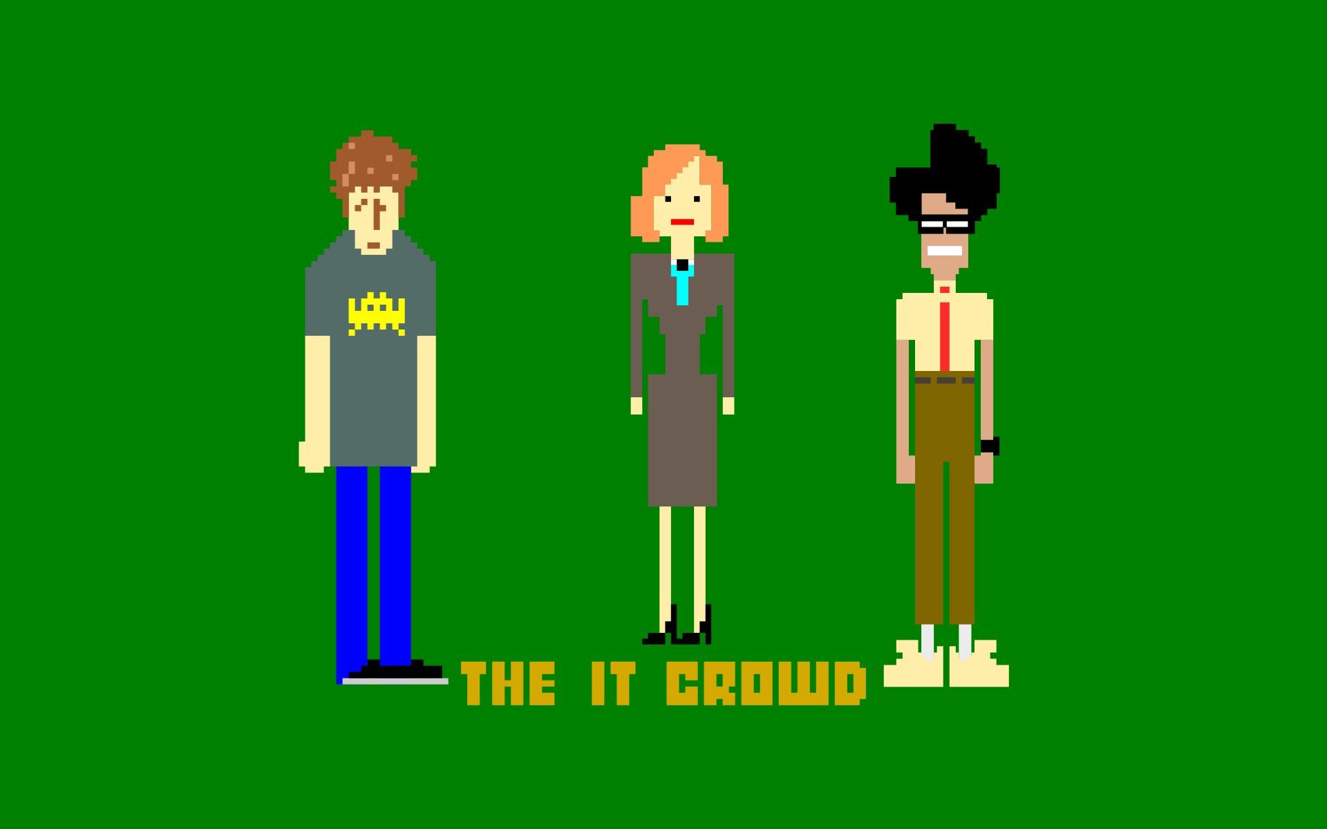 1920x1200 Pixelated IT Crowd Trio HD Wallpaper Download