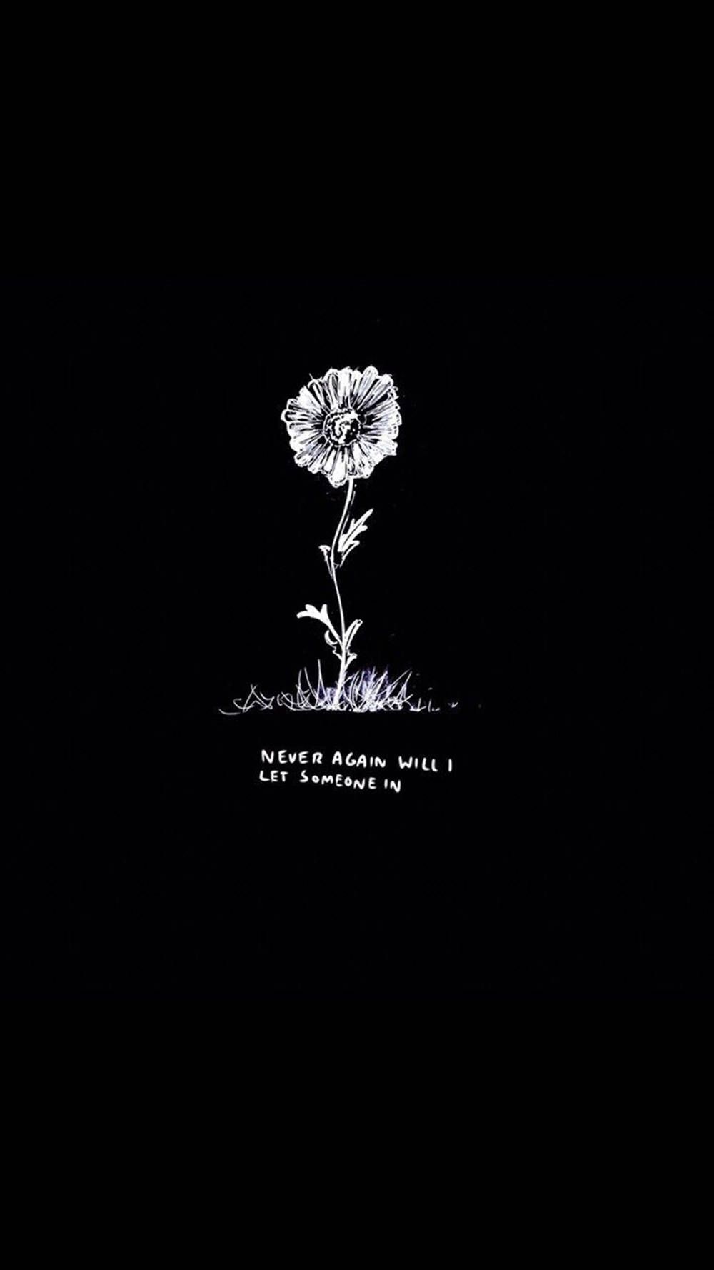 1000x1778 Download Sad Aesthetic Tumblr Dark Daisy Wallpaper