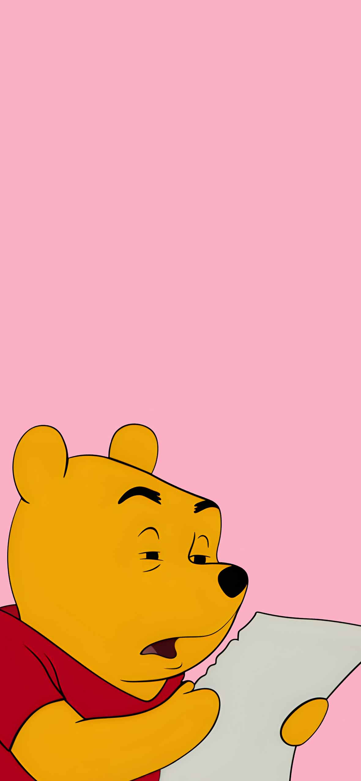 1180x2554 Pooh Squints at Paper Meme Wallpaper Disney Wallpaper