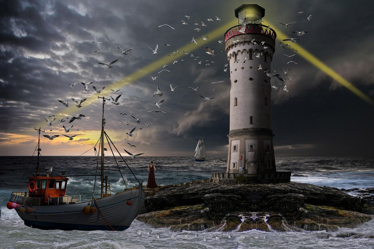 1280x853 Lighthouse Ship Sea