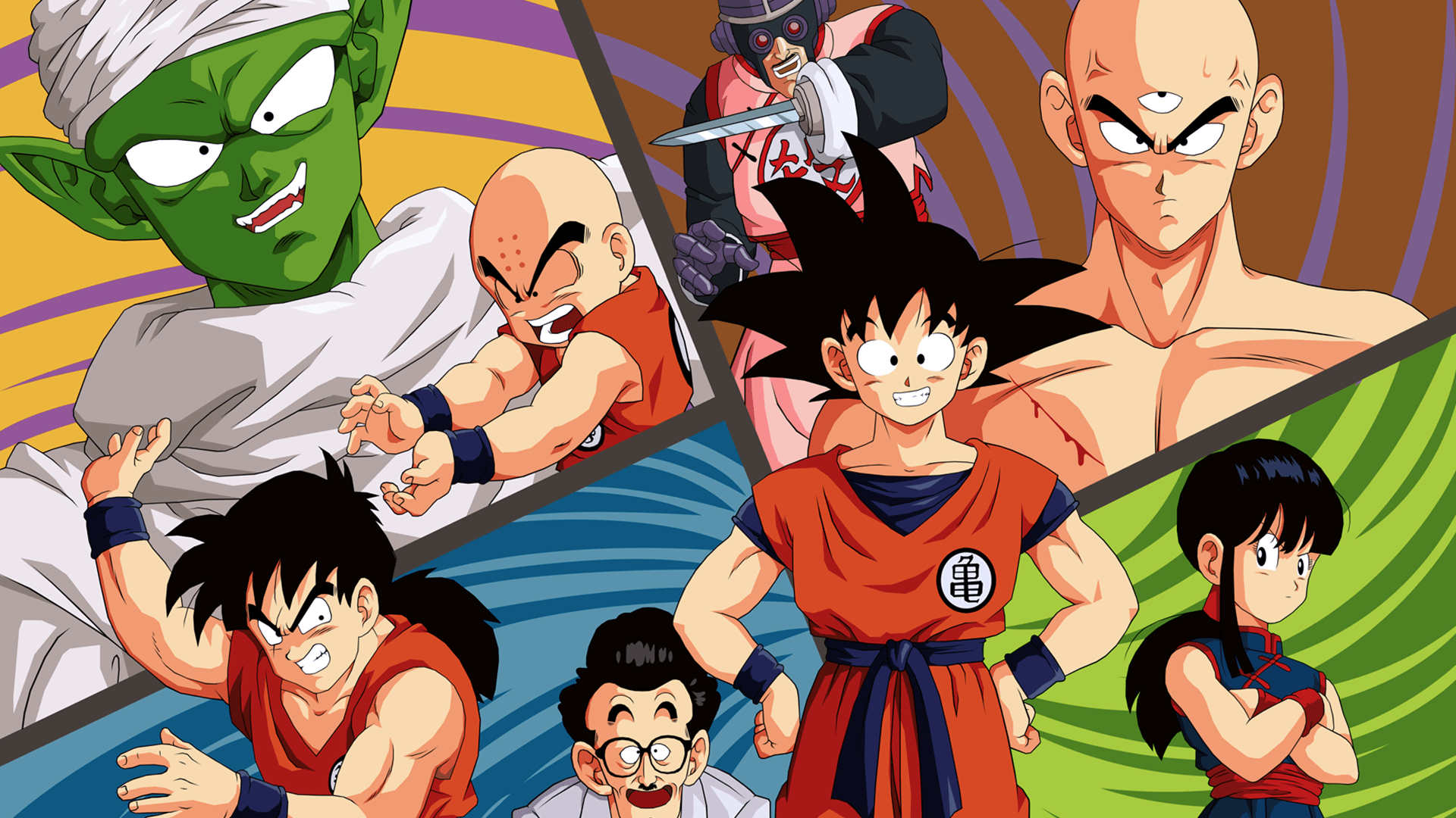 1920x1080 Anime Dragon Ball Goku Piccolo Krillin Chichi Tenshinhan Yamcha