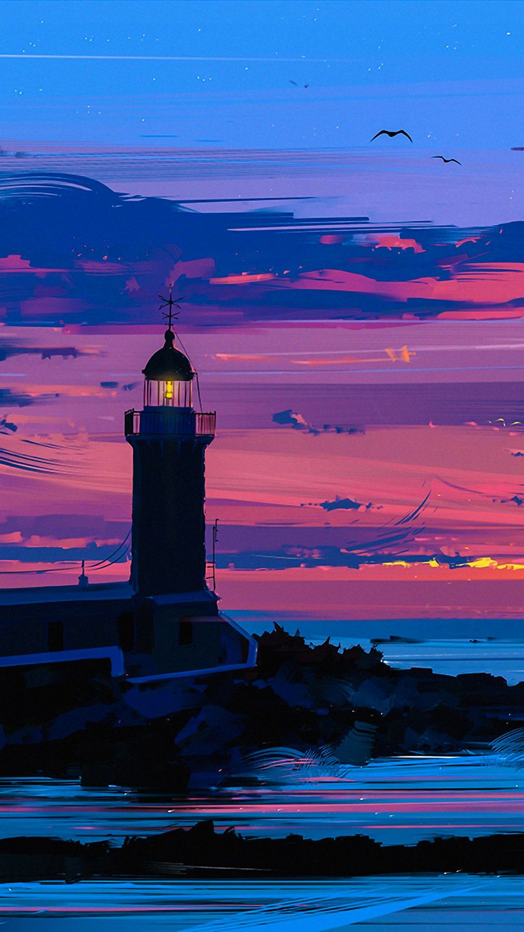 1080x1920 Wallpaper Lighthouse, Landscape, Nature, Cloud, Atmosphere, Background Free Image