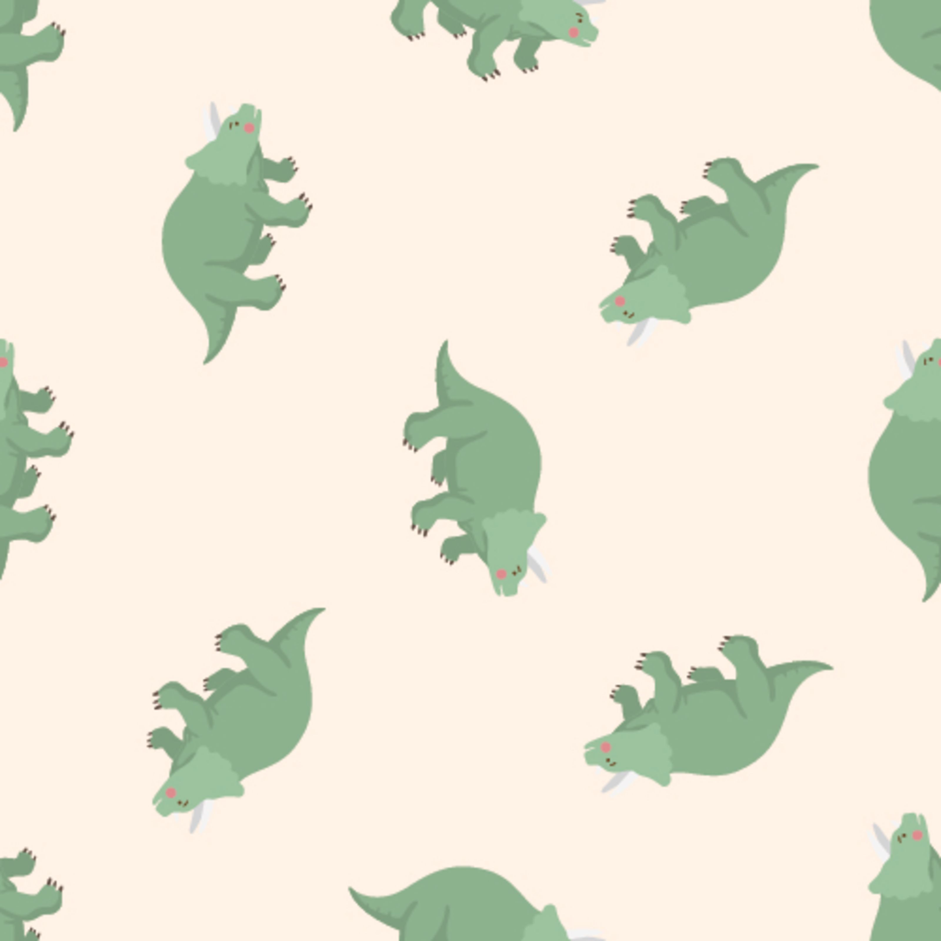3200x3200 Cute Triceratops Pattern Wallpaper