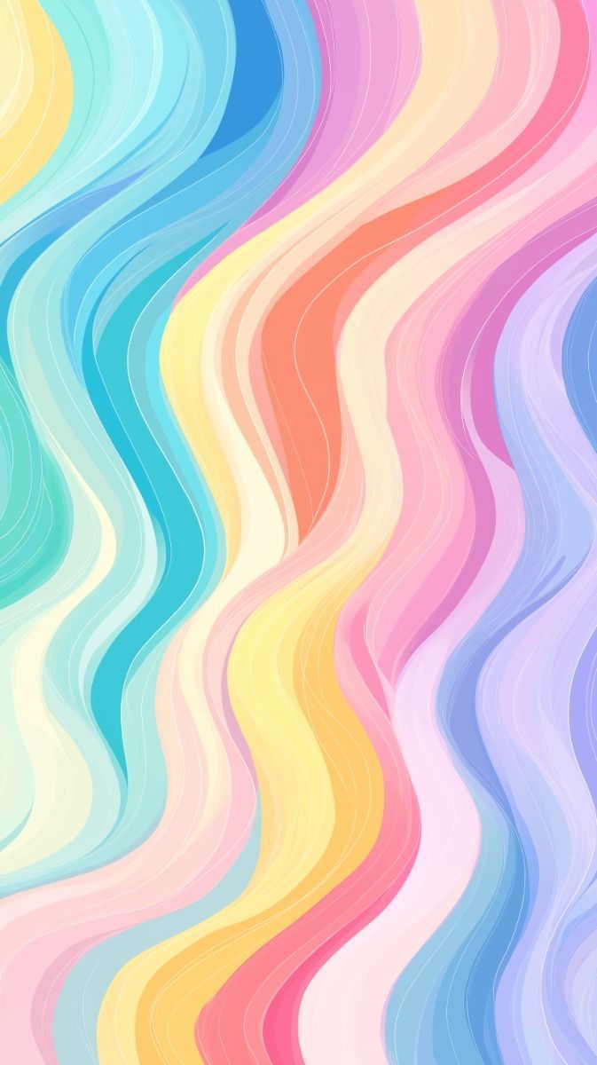 673x1200 Colorful pastel background with wavy lines in soft pink