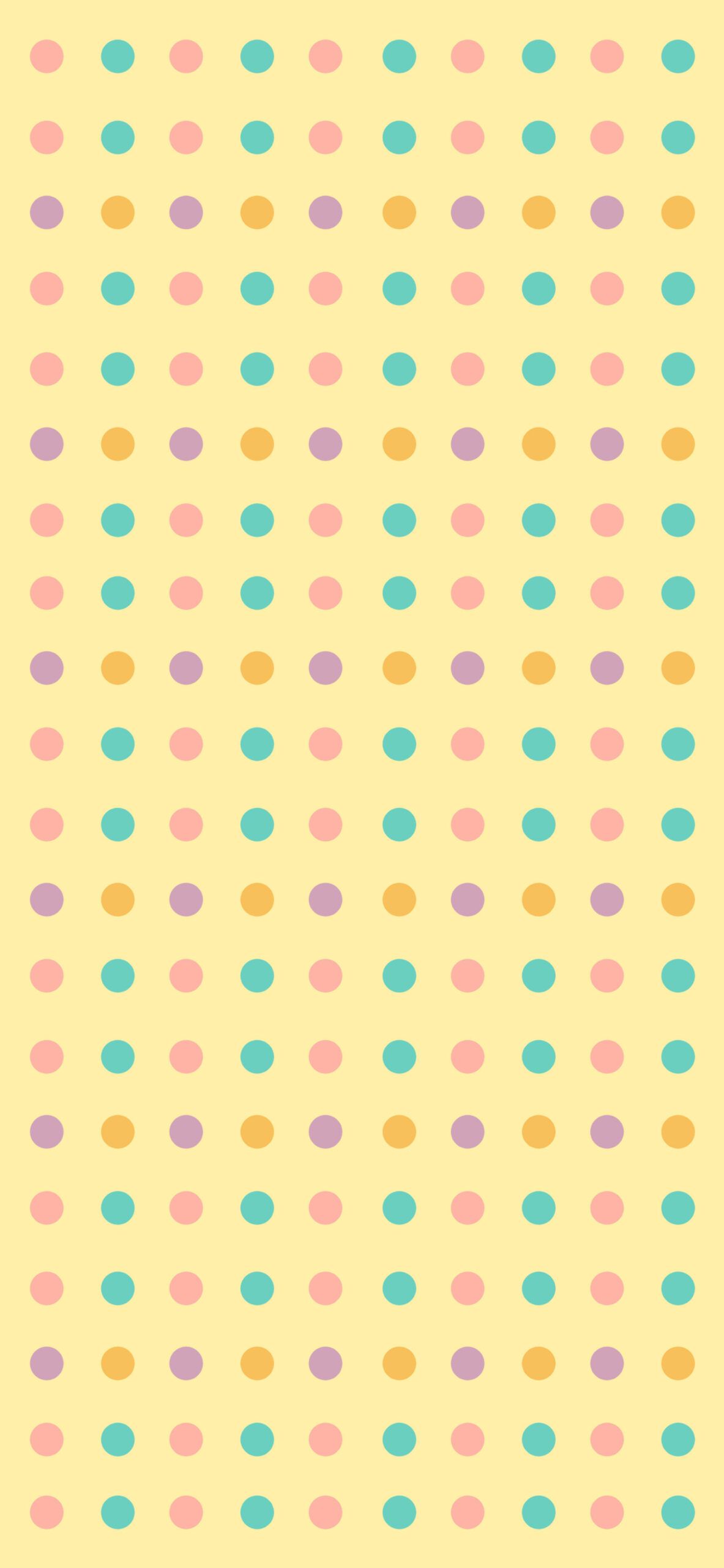 1183x2560 Dot Pattern Pastel Wallpaper Dot Yellow Wallpaper iPhone