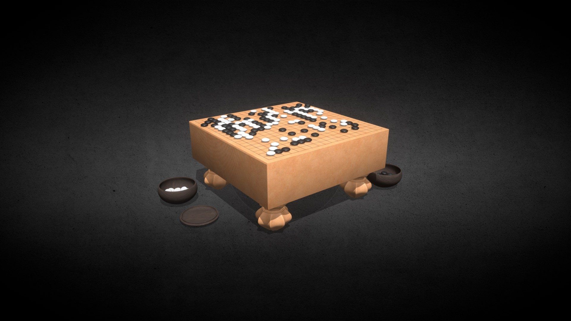 1920x1080 Go Board Game Free 3D model by Jzax [18914af]