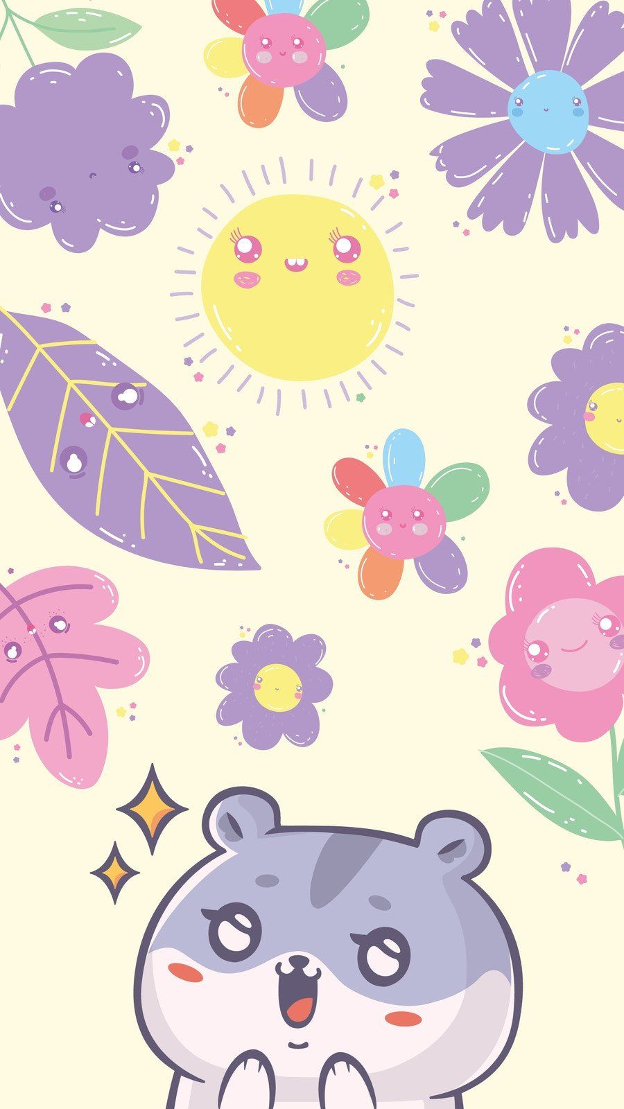 900x1600 Free and customizable kawaii wallpaper templates