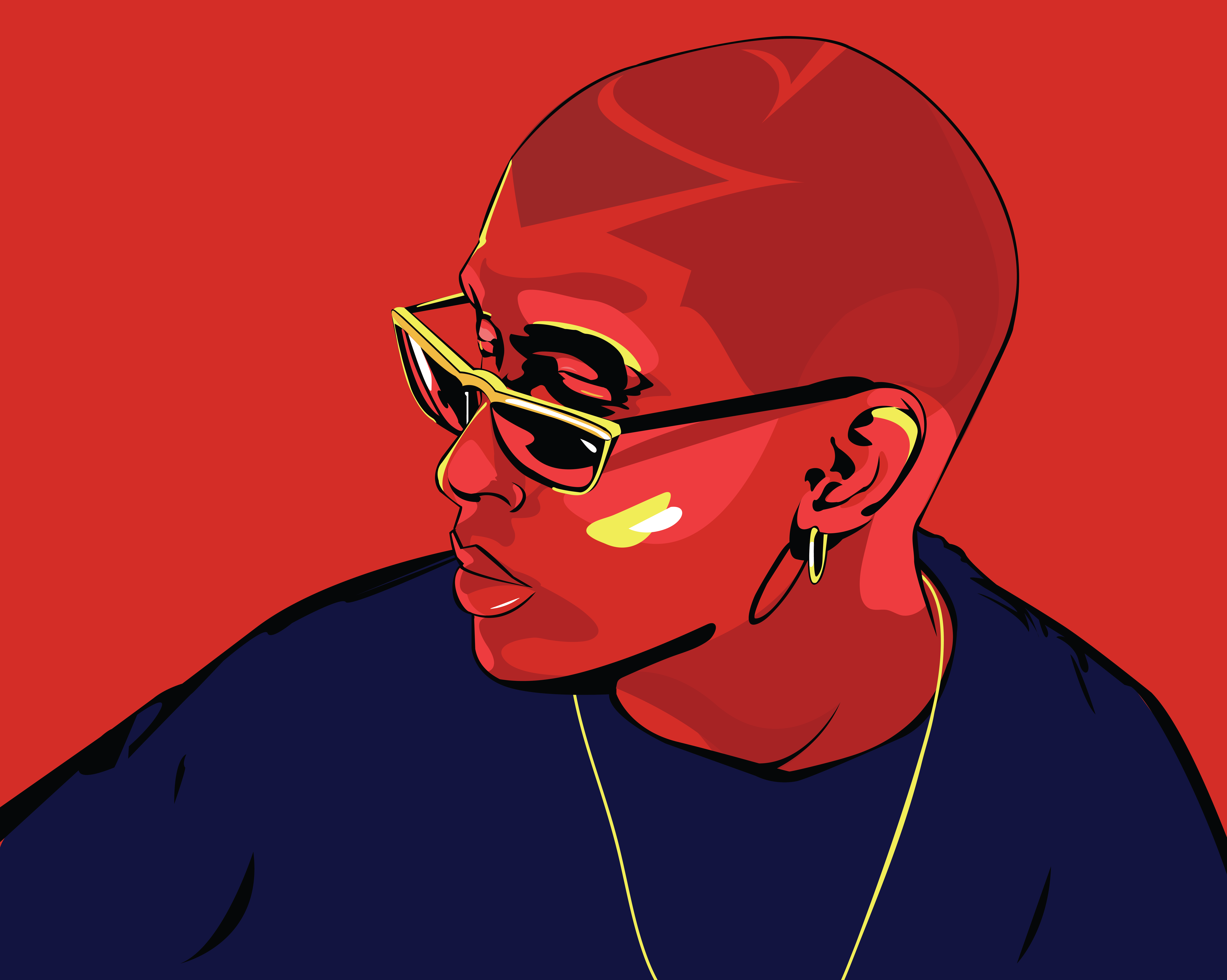 8800x7026 Bad Bunny Wallpaper 4K, 8K, Puerto Rican rapper, 5K