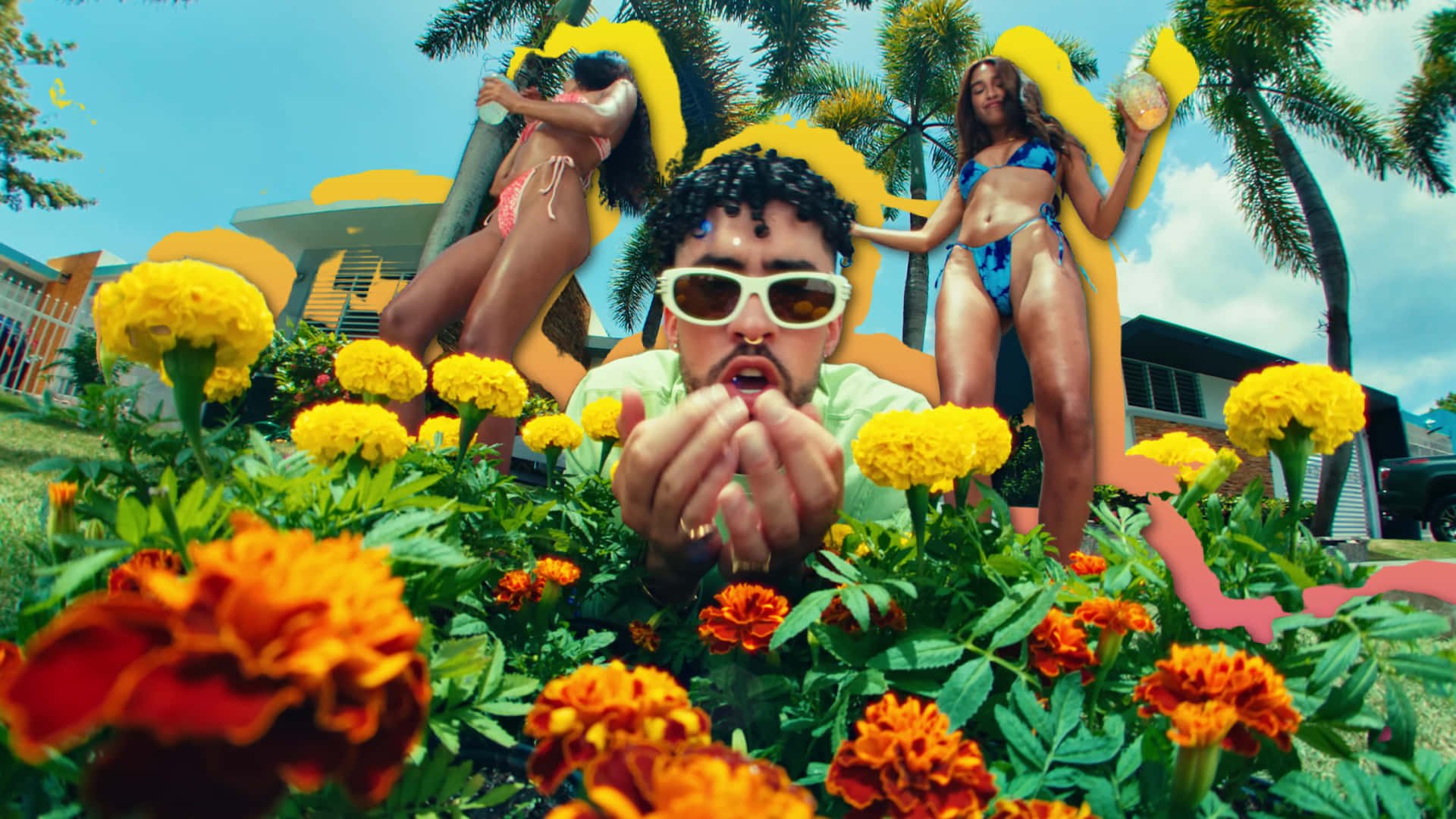 1920x1080 Download Mexican Puerto Rican Singer Rapper Bad Bunny Looking Fierce