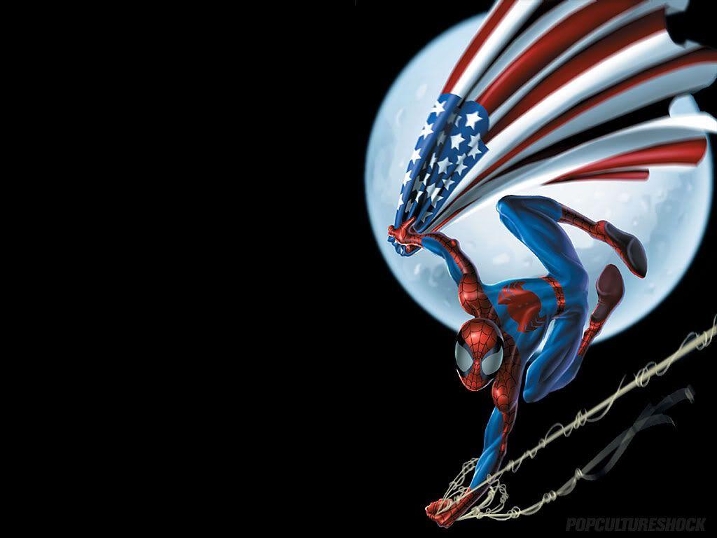 1024x768 Patriotic Spider Man :) Pages The Nerd Rave