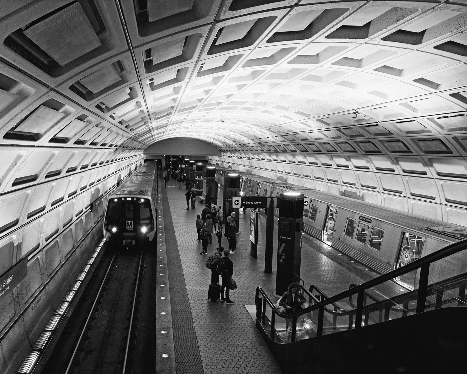 1500x1200 DC Metro, Washington DC Art, DC Wall Art, Black and White, Photography Print