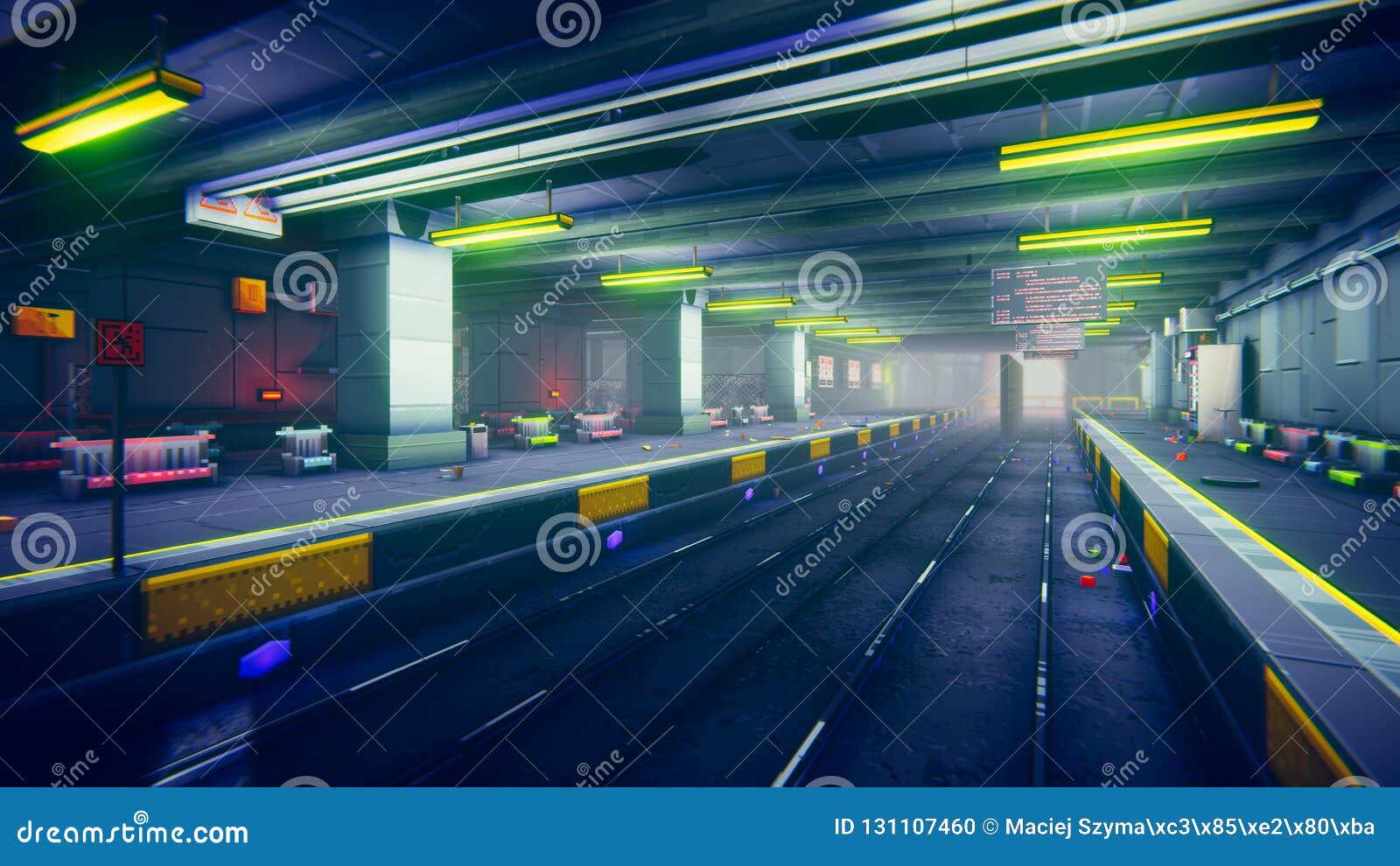 1600x990 3D Pixel Art Underground Subway Metro Station Stock Illustration Of Wallpaper, City: 131107460