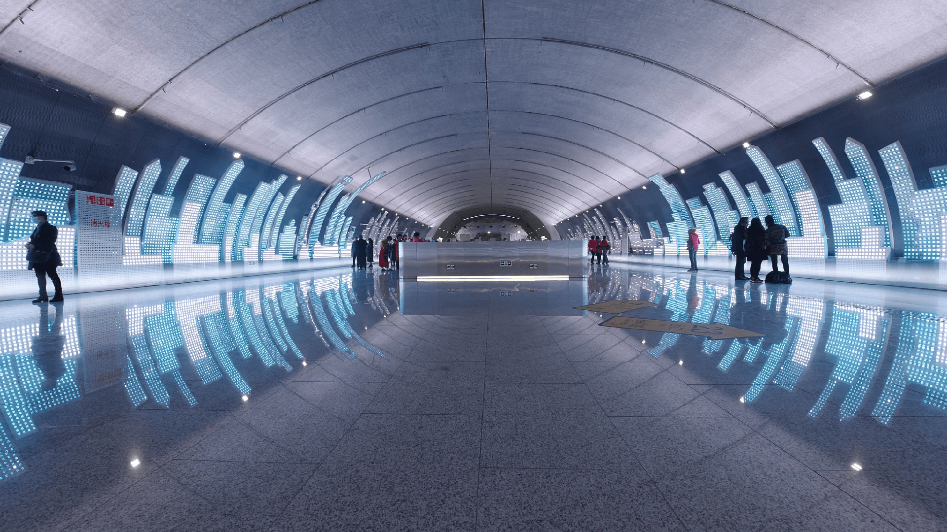 1920x1080 Shanghai metro station becomes underground photo spot