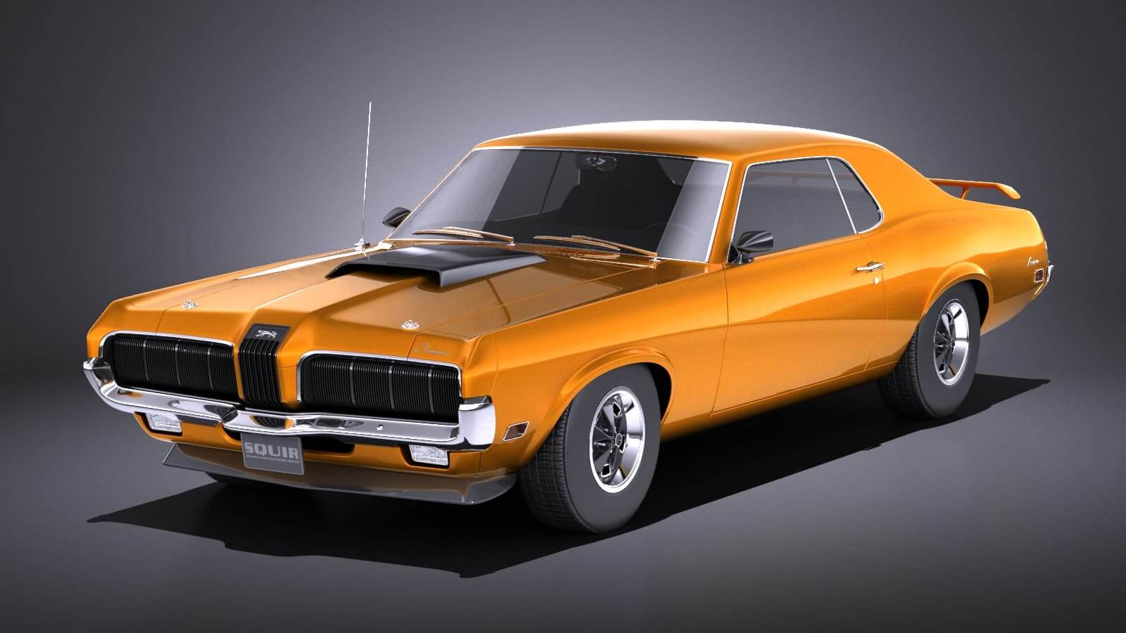 1600x900 Mercury Cougar 1970 (V Ray) 3D Model