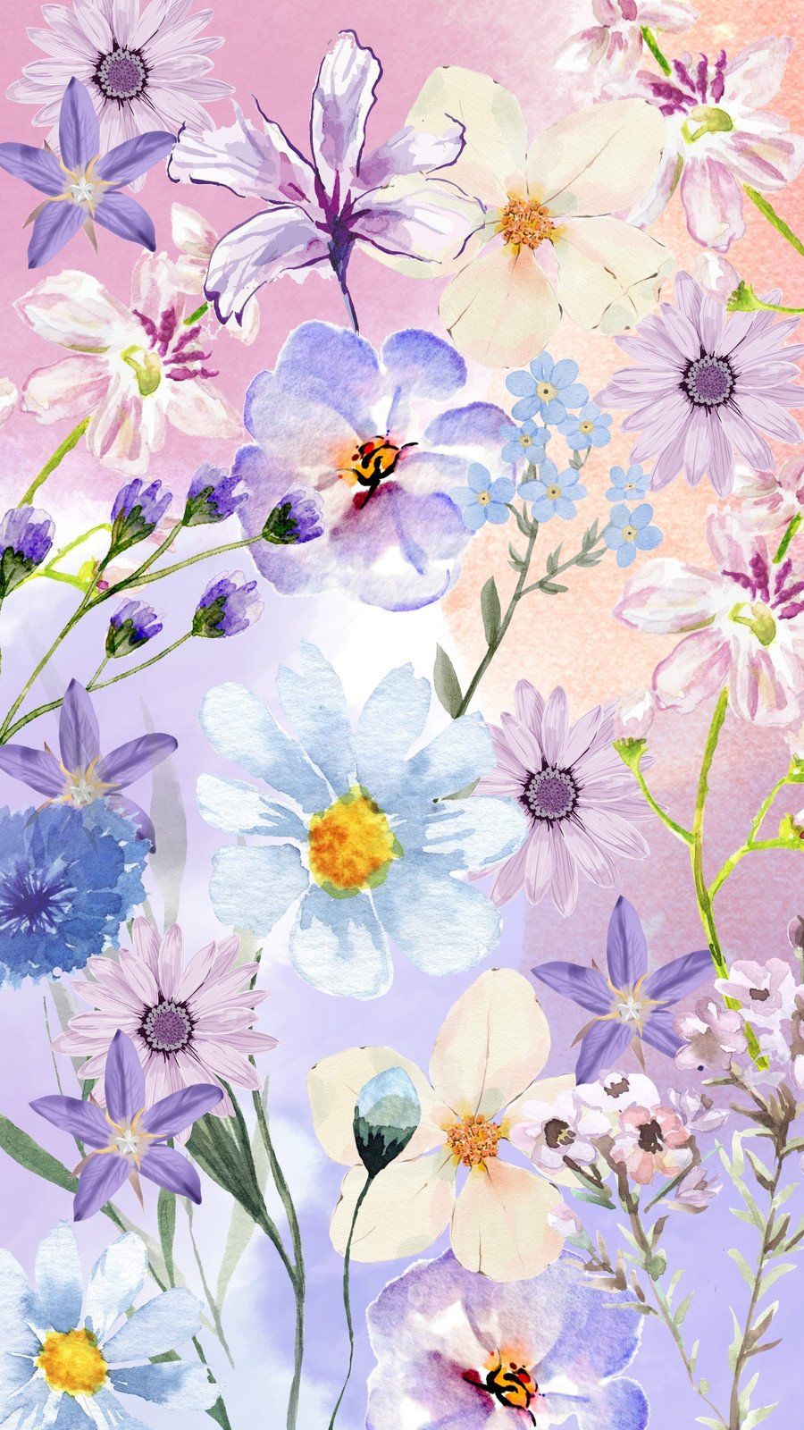 900x1600 Free and customizable spring flower wallpaper templates