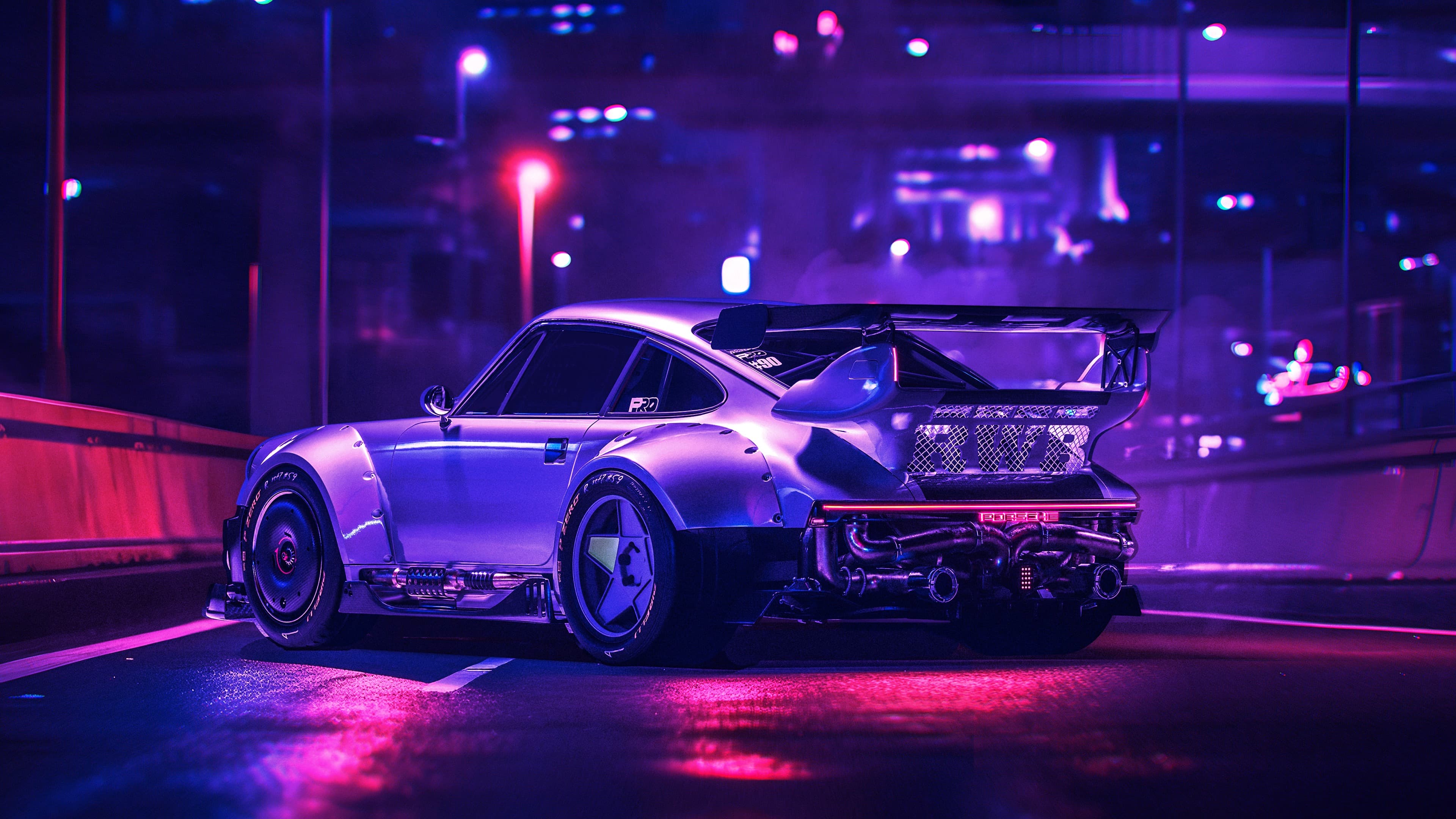3840x2160 Porsche RWB Animated Wallpaper