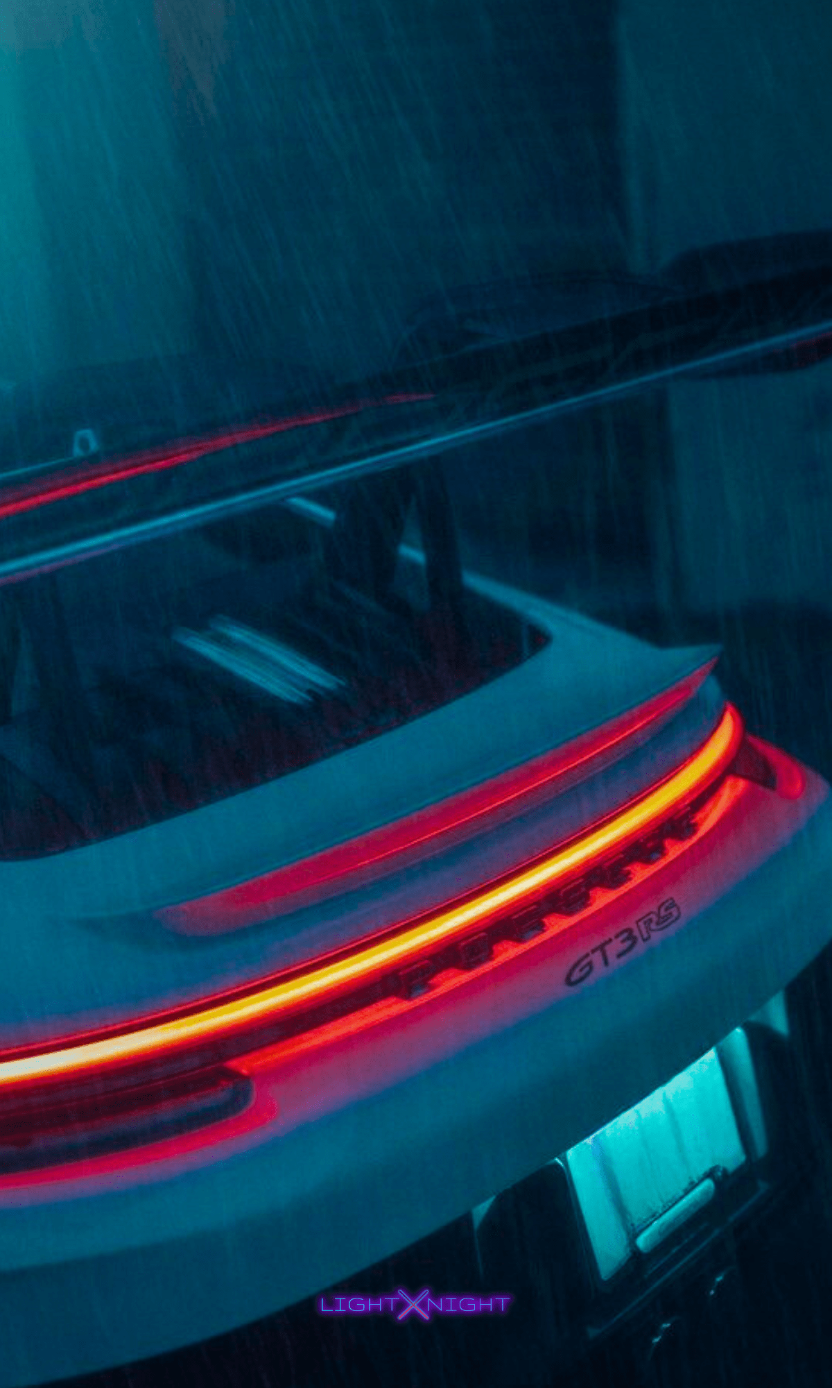 1200x2000 Porsche GT3 RS Neon Poster