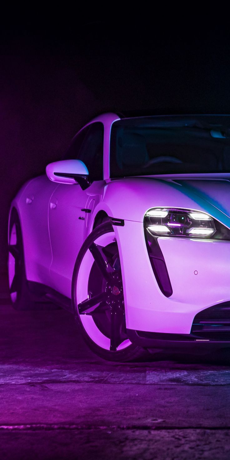 736x1472 porsche taycan turbo s neon light