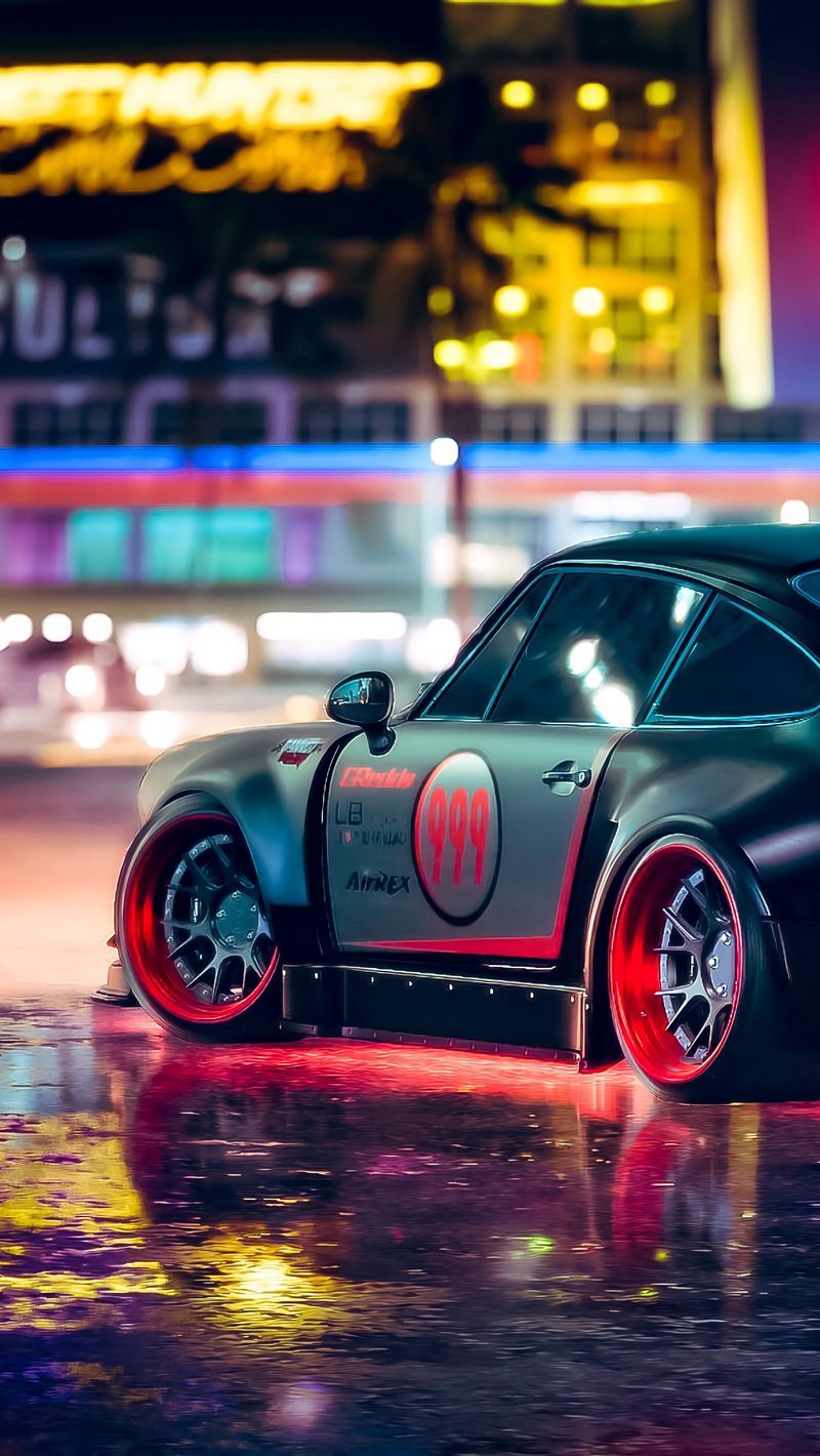 800x1420 Download Wallpaper 800x1420 Car, Sports Car, Neon, Backlight, Asphalt Iphone Se 5s 5c 5 For Parallax HD Background