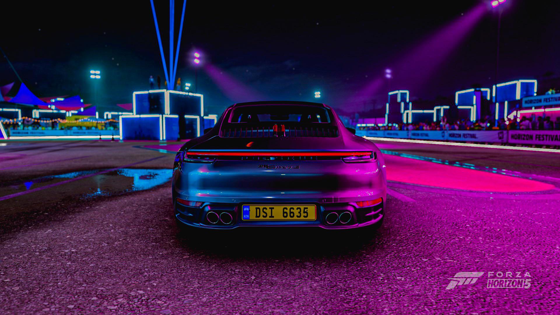 1920x1080 Neon Porsche 911