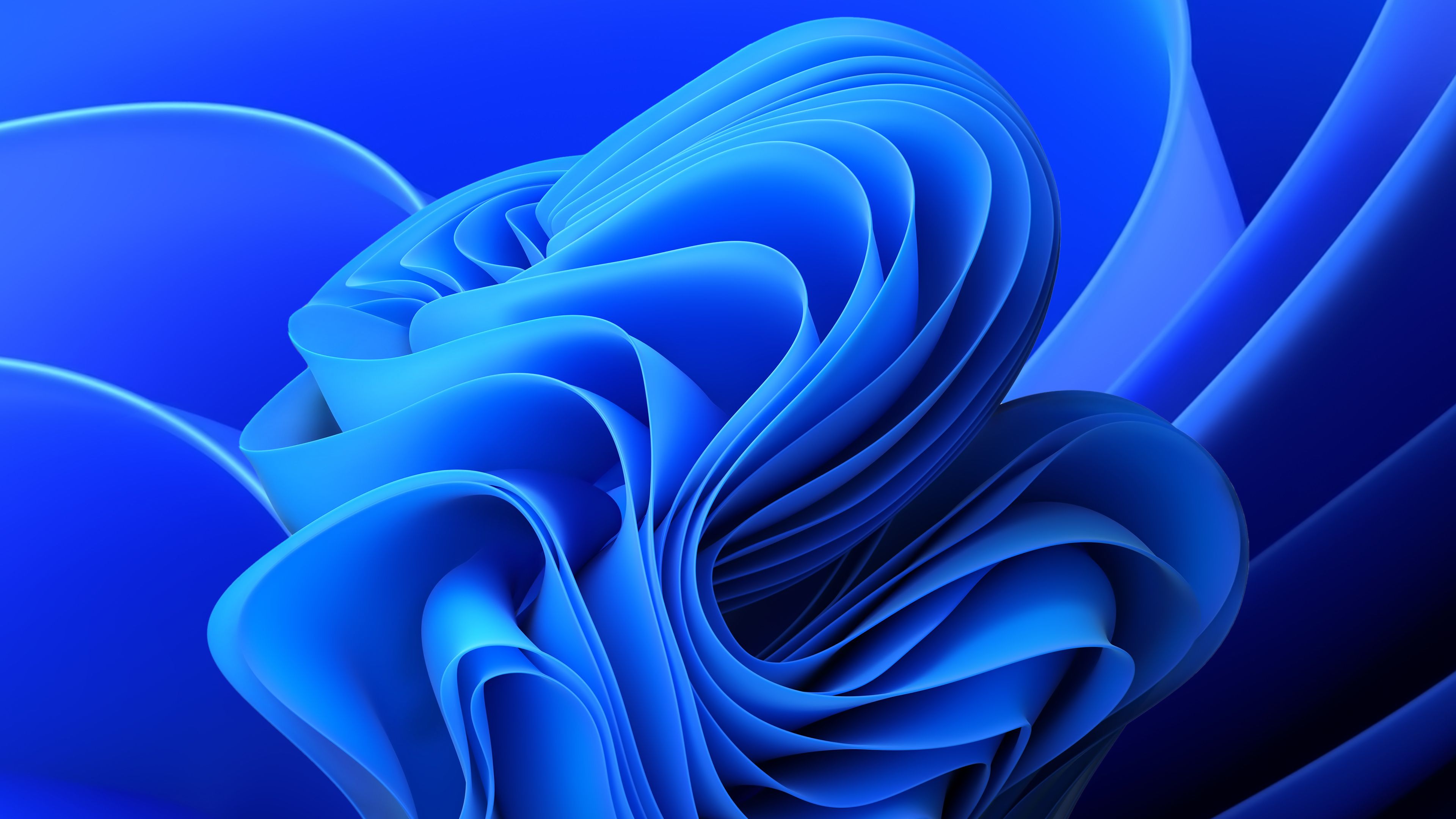 3840x2160 Blue Windows 11 Stock Logo Microsoft Minimalist Operating System 4K HD Windows 11 Wallpaper