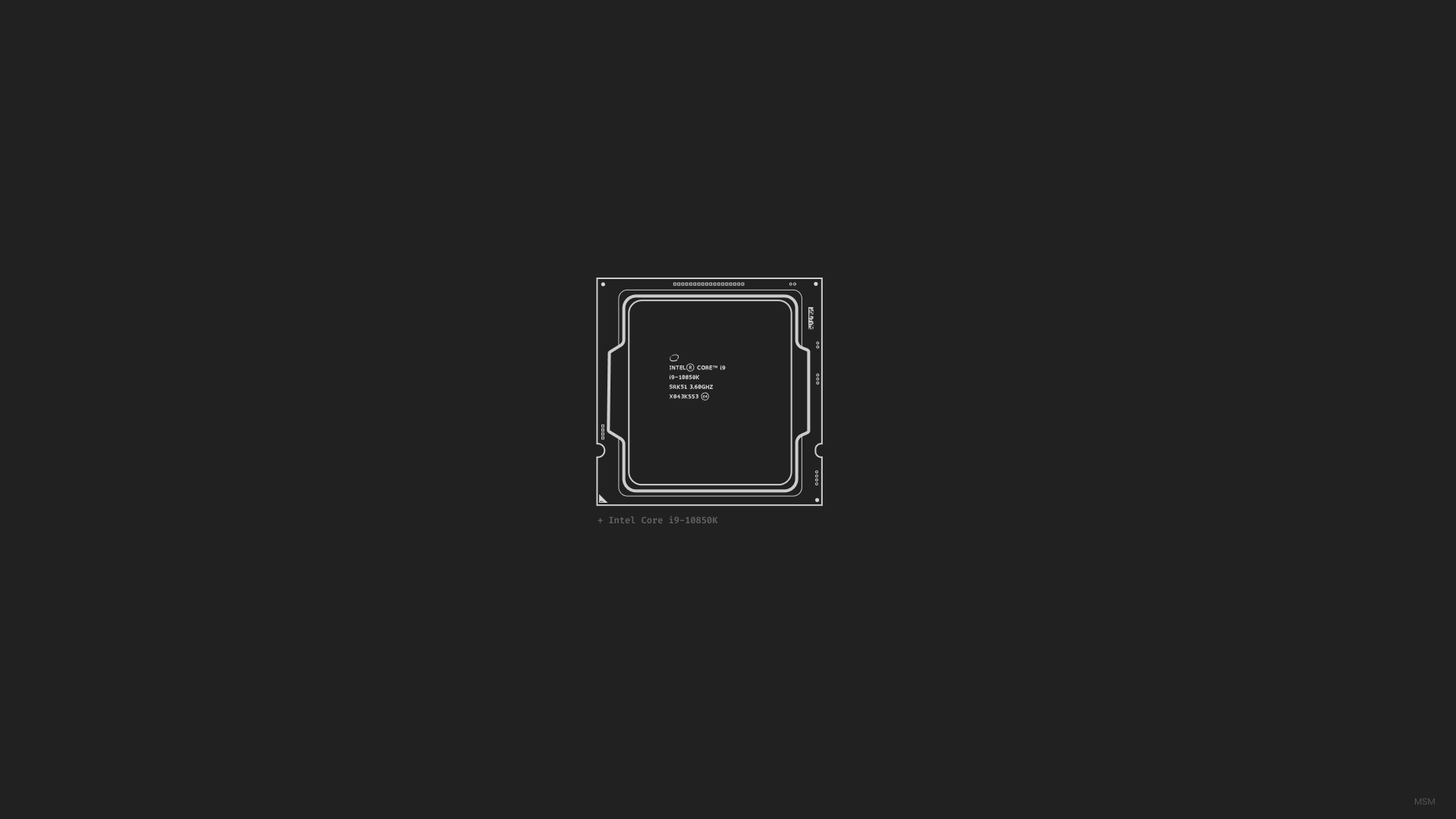 1920x1080 Minimalist Processor Wallpaper: Intel i9 Desktop
