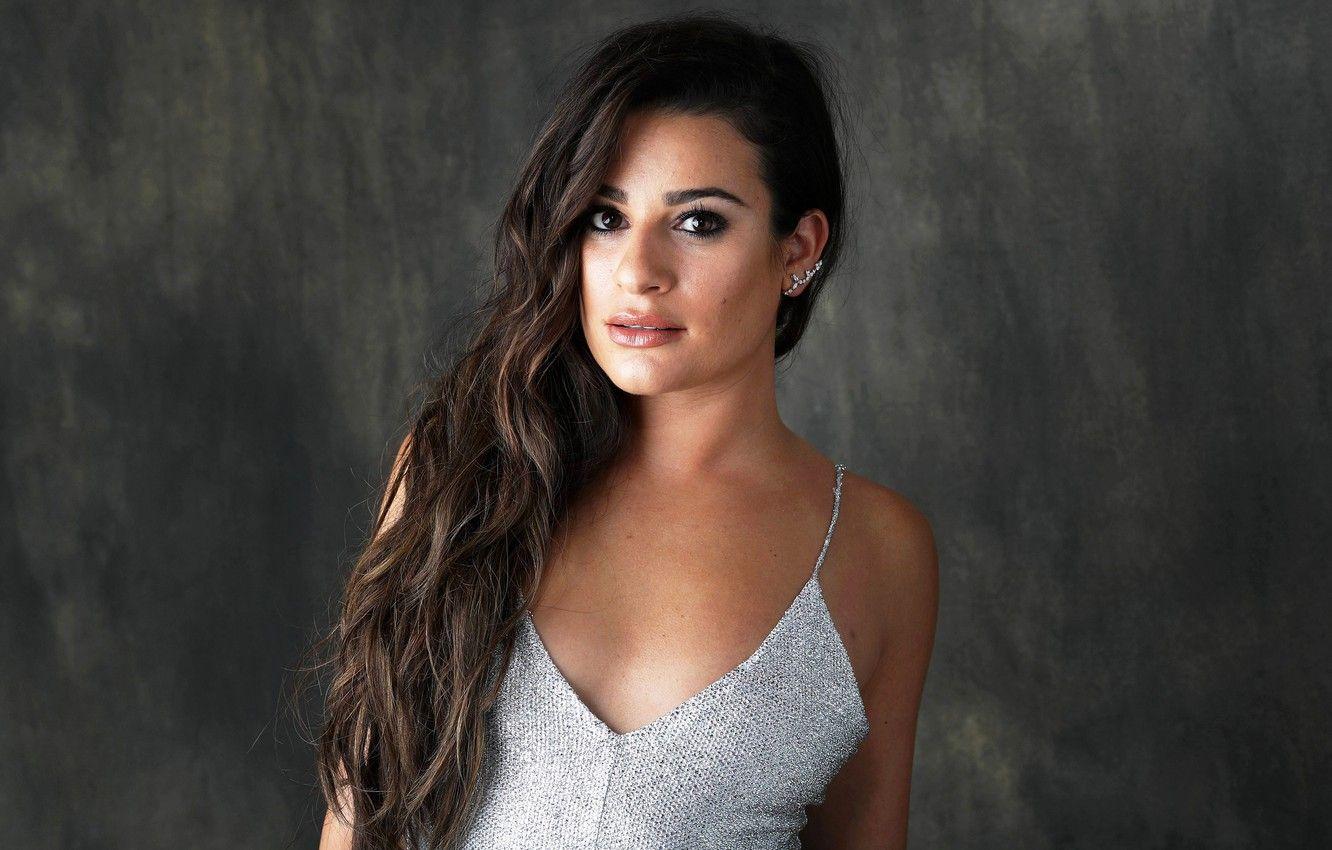 1332x850 Wallpaper look, girl, face, hair, dress, Lea Michele, Lea Michele