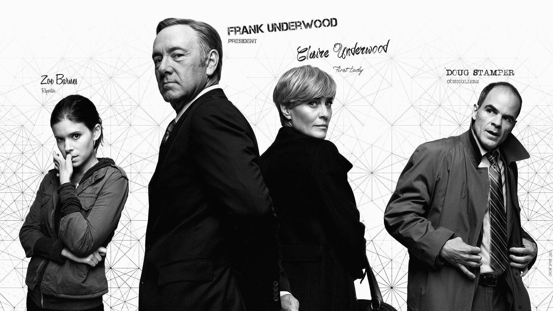1920x1080 Frank Underwood, House of Cards, Zoe Barnes, Claire Underwood