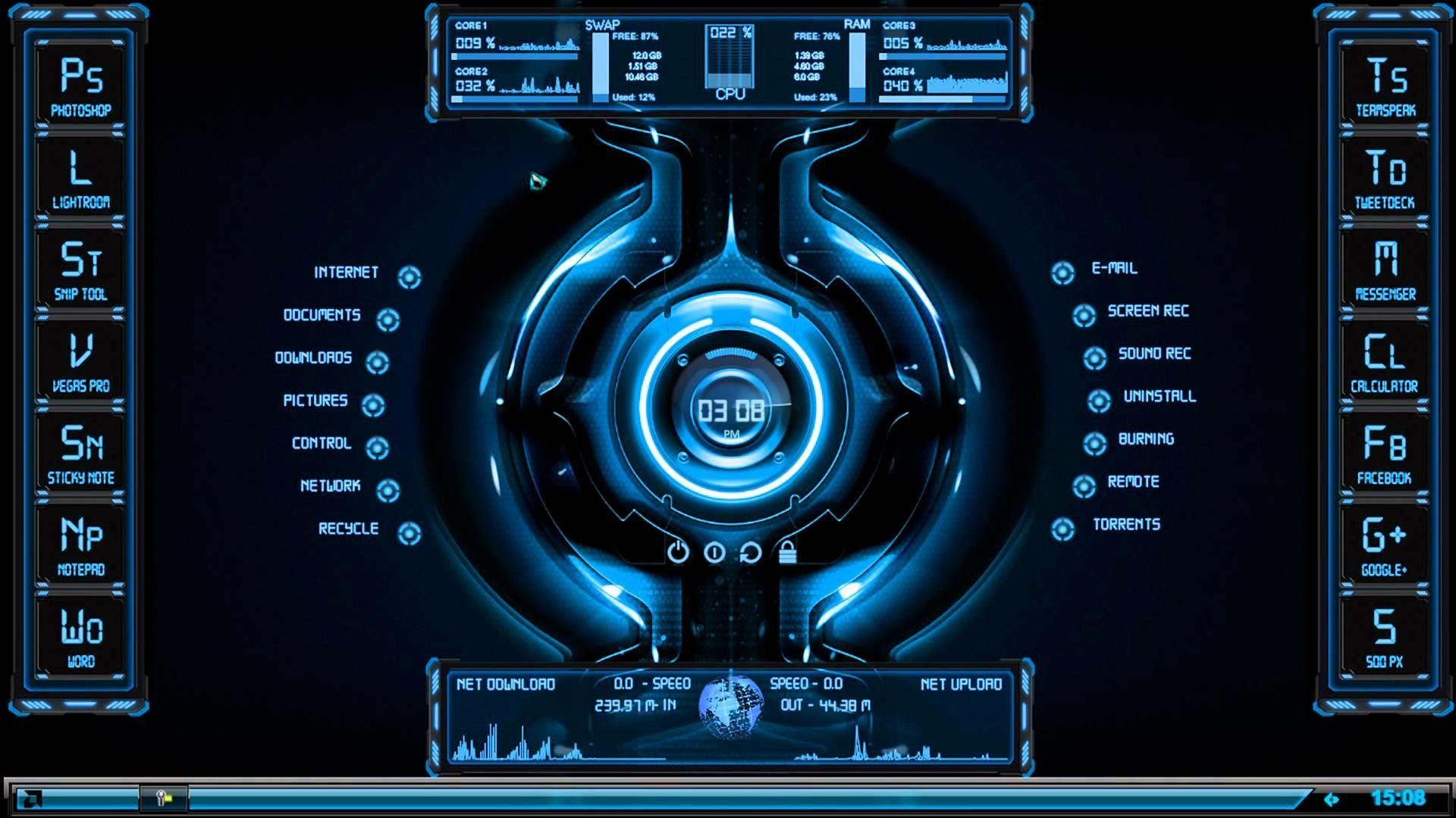 interactive jarvis desktop background hd with sound