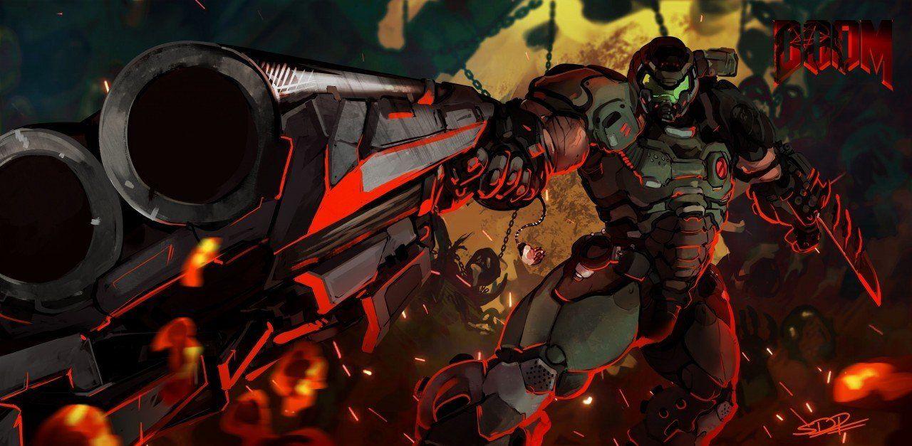 Doom Eternal  Doom игра  Игры  Goblin Slayer  Anime  Anime  Artist  crossover  haloowl  JoyReactor