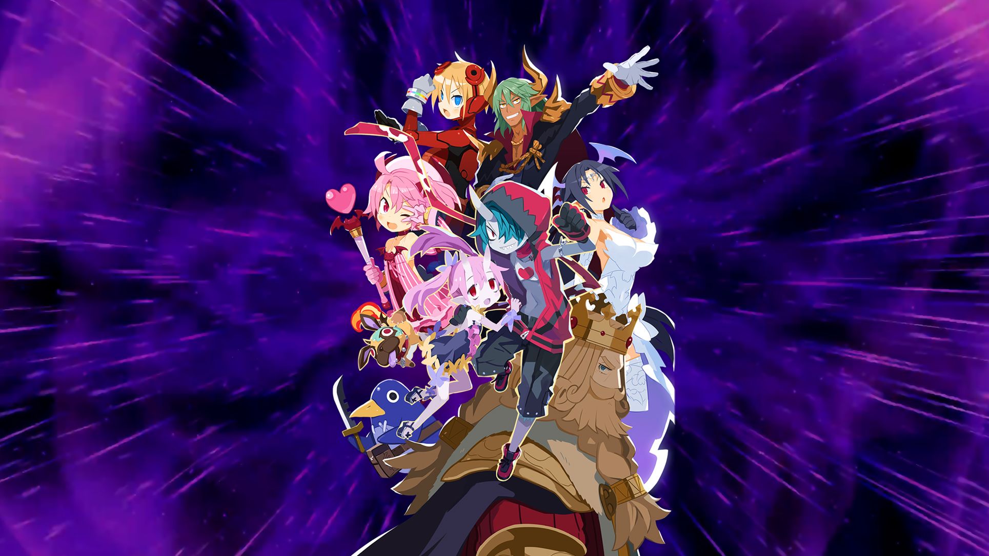 1929x1085 Disgaea 6 Artwork Wallpaper with Monocle
