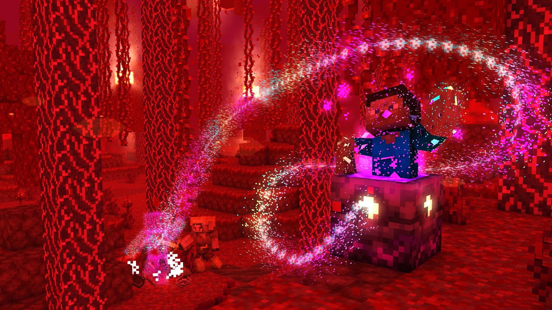 1920x1080 Download Minecraft Steve Nether World Wallpaper