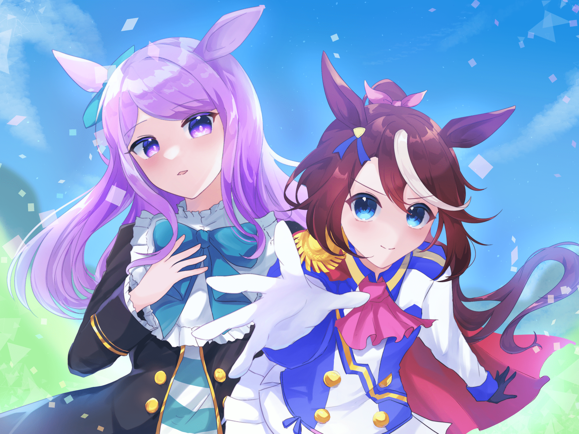 1920x1440 Download Tokai Teio Mejiro McQueen Anime Uma Musume: Pretty Derby HD Wallpaper