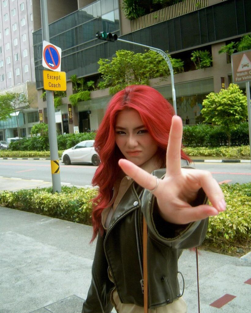 820x1024 LOOK: Hop On The Red Hair Filter Trend Inspired By BINI Mikha Lim On Tiktok Z Magazine Philippines