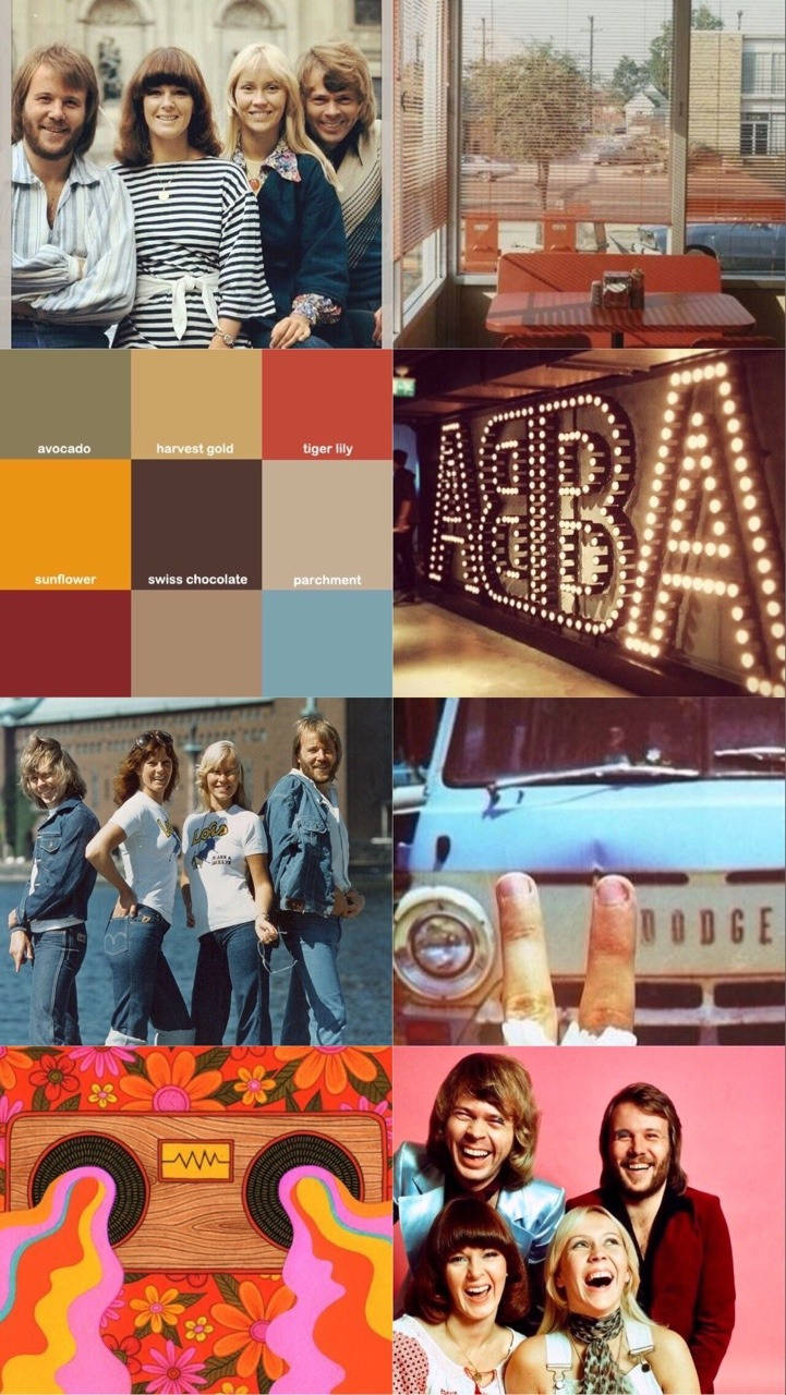 721x1280 Download ABBA Aesthetic Collage Wallpaper