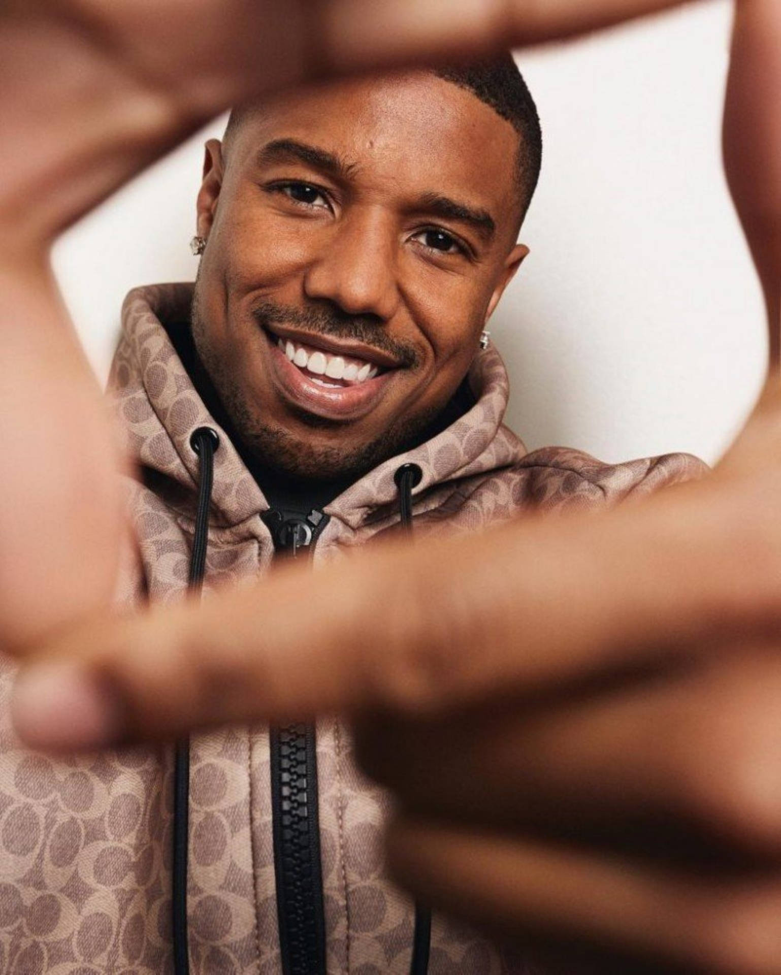 1538x1920 Download Michael B. Jordan Hand Gesture Wallpaper