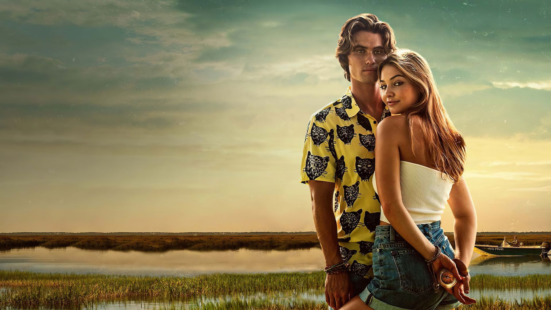 1920x1080 Desktop wallpaper: Madelyn Cline, Outer Banks, Tv Show, Chase Stokes 4K free download for PC. 1034164