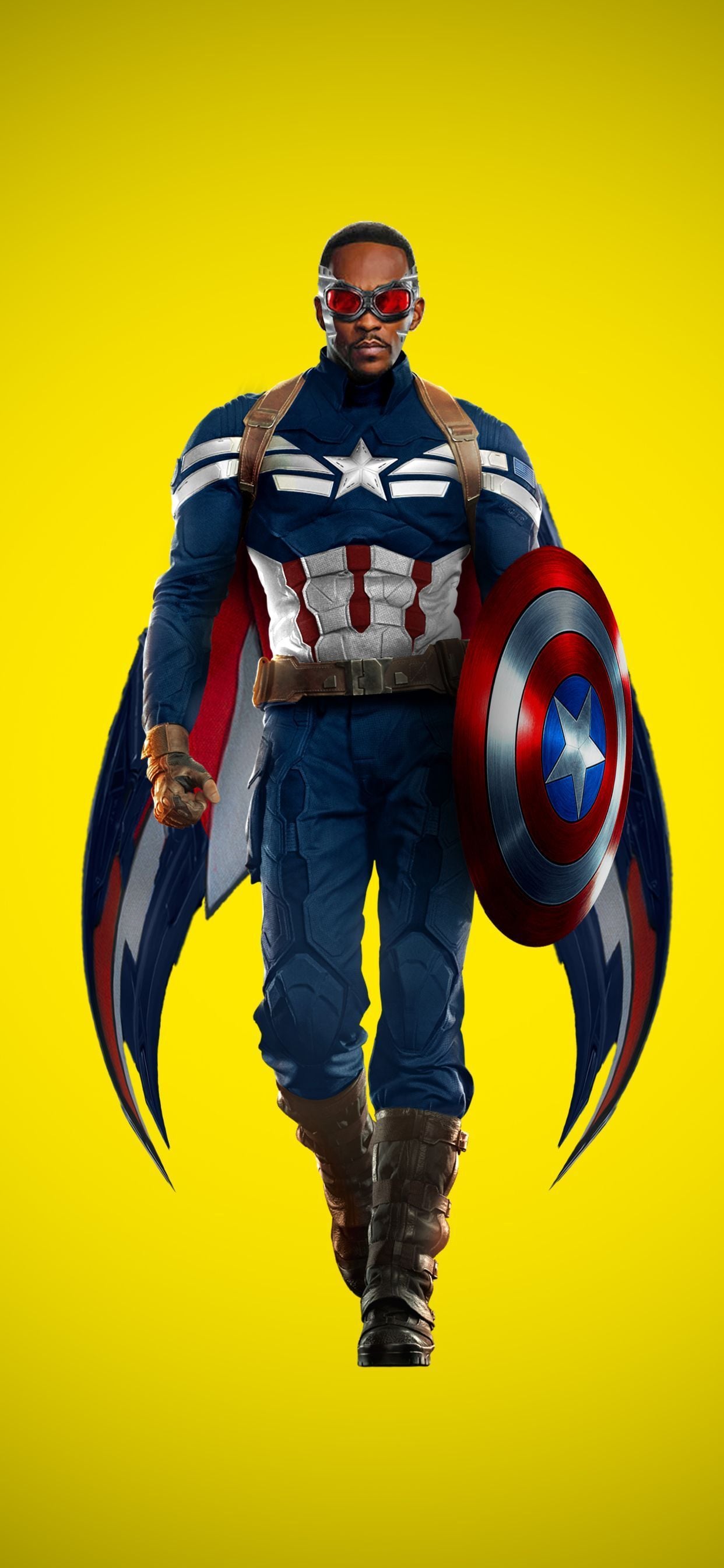 1242x2688 Anthony Mackie As Captain America Wallpaper