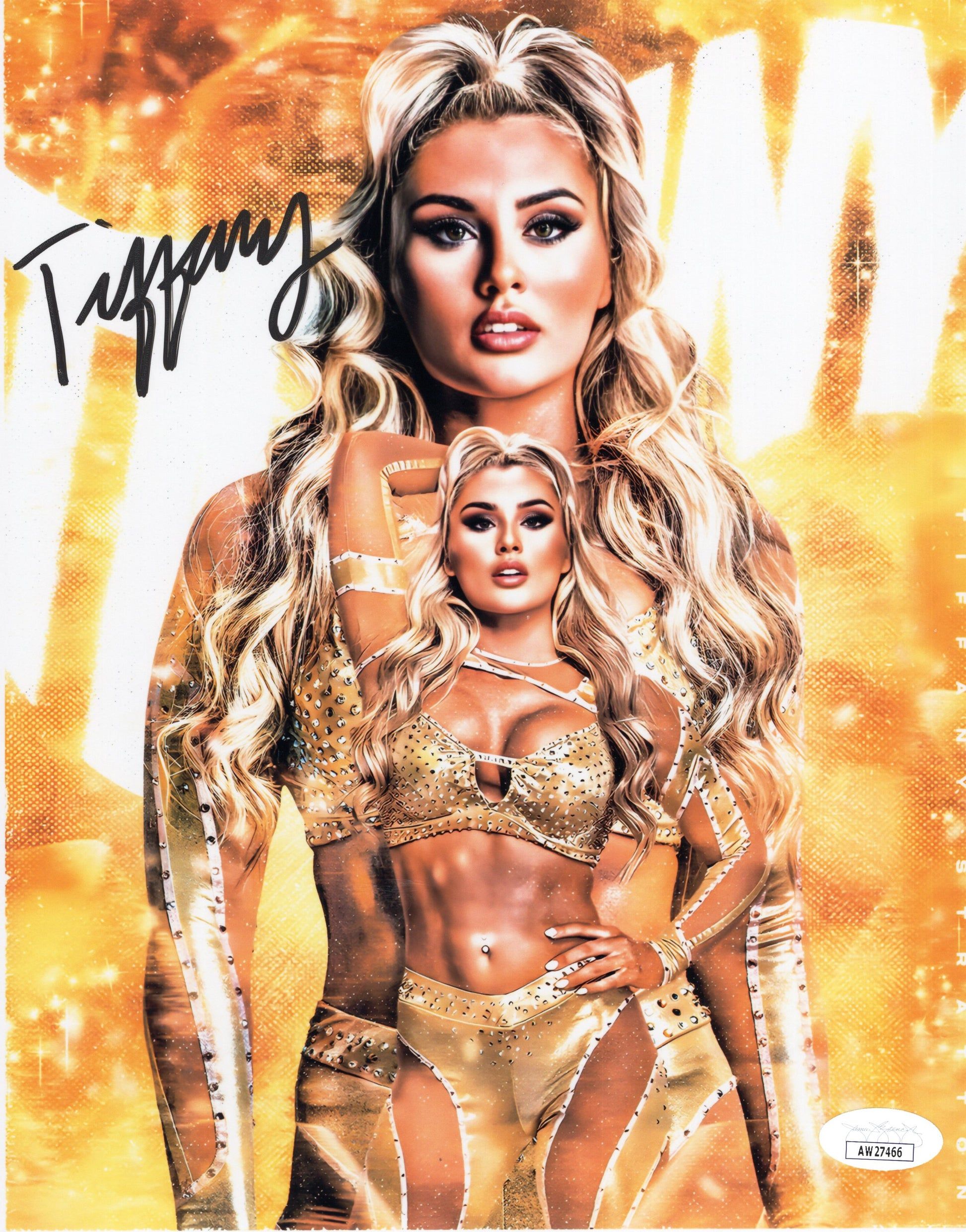1946x2481 Tiffany Stratton (8x10 metallic) JSA COA full WWE NXT autograph signed