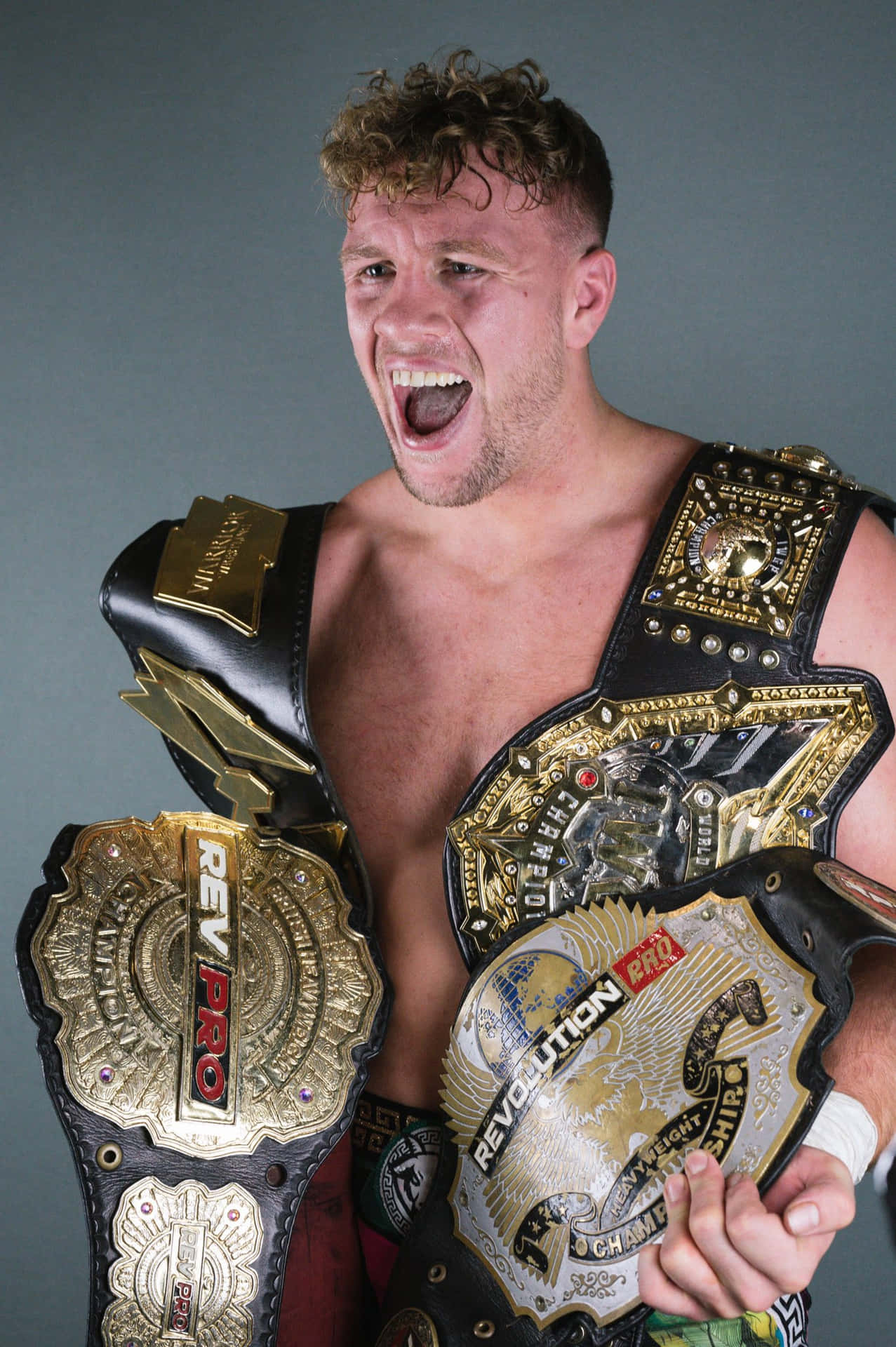 1277x1920 Download Will Ospreay With Title Belt Wallpaper